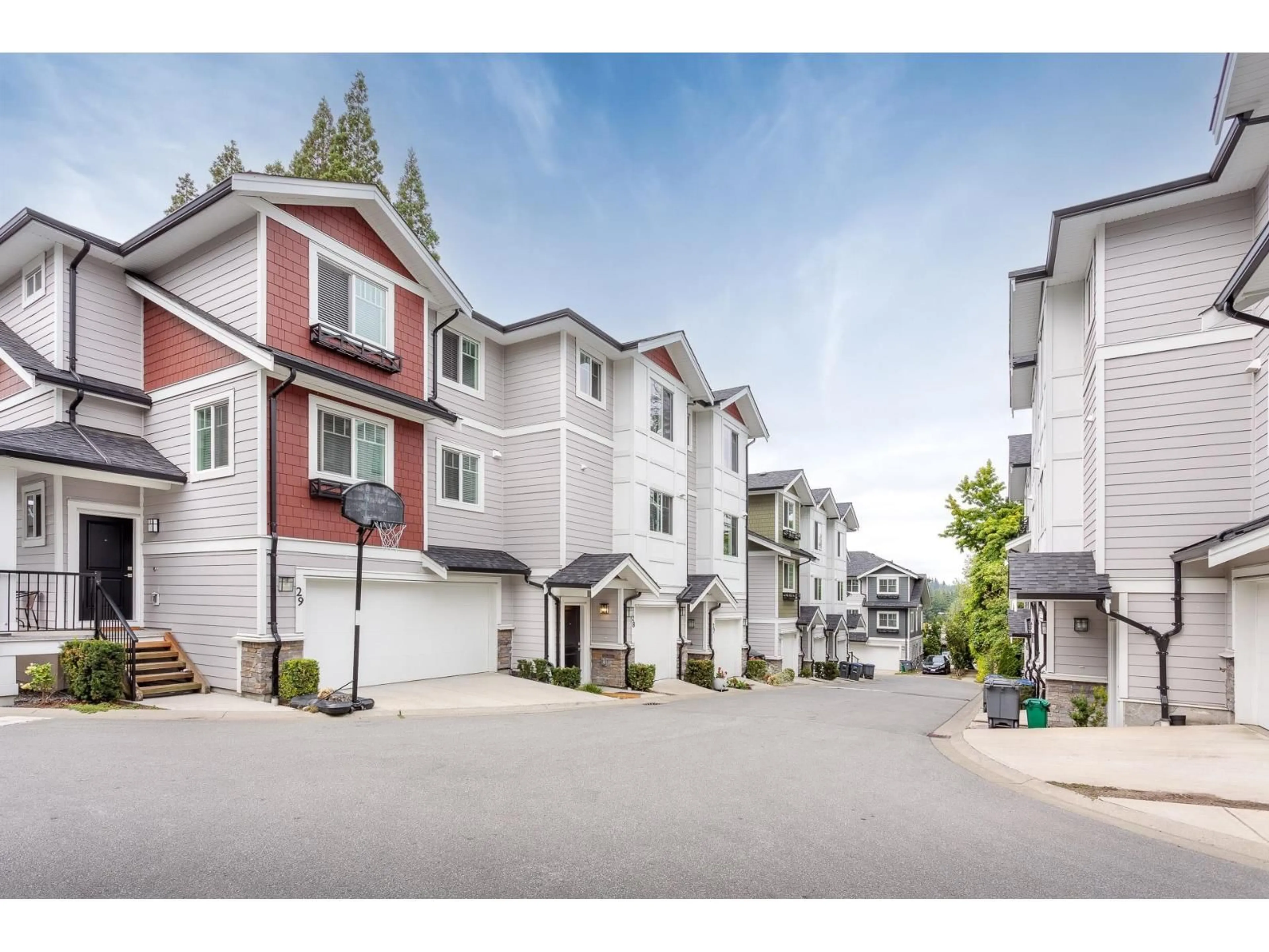 A pic from outside/outdoor area/front of a property/back of a property/a pic from drone, mountain view for 28 - 6188 141 STREET, Surrey British Columbia V3X0J7