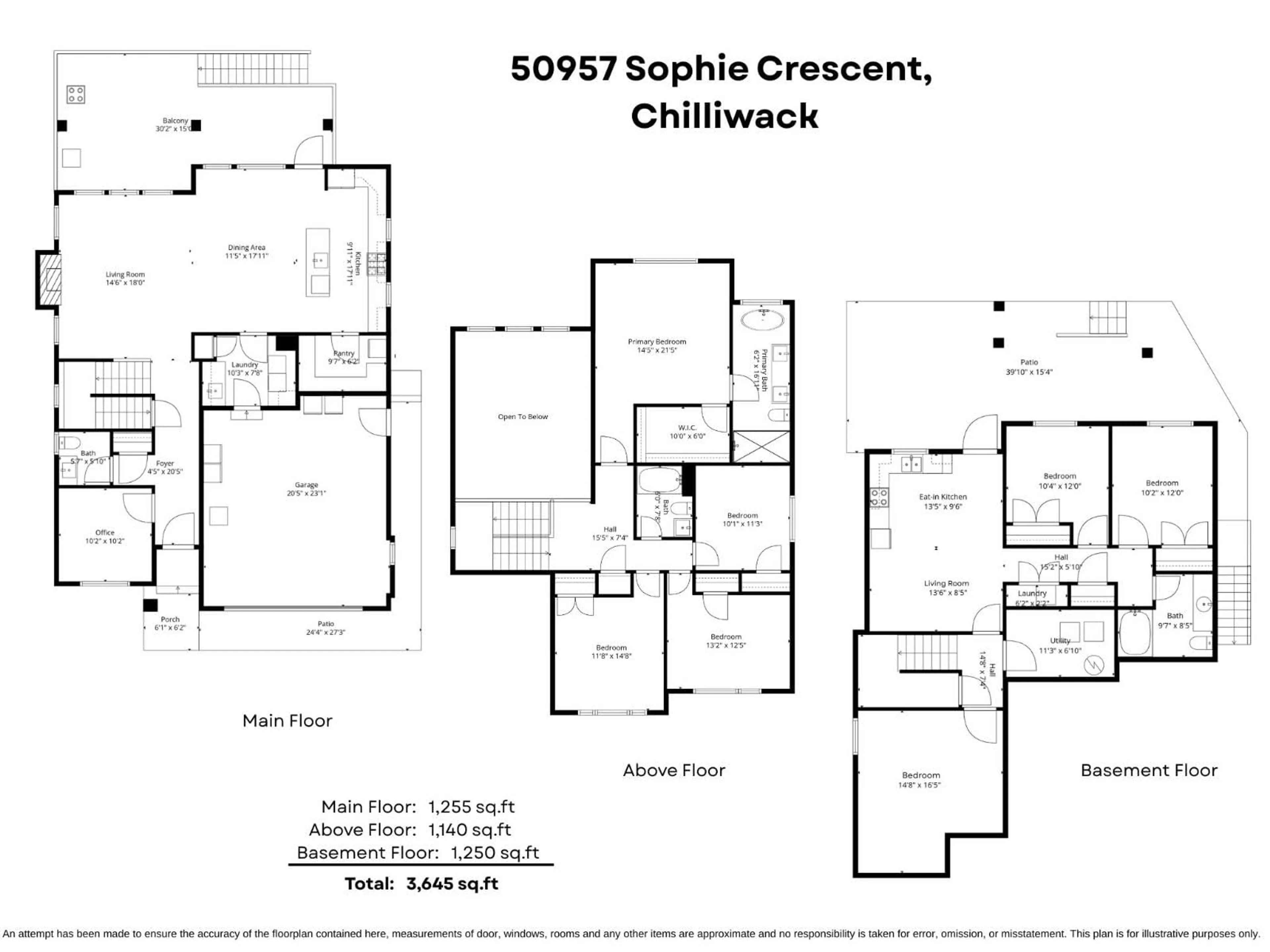 Floor plan for 50957 SOPHIE CRESCENT, Chilliwack British Columbia V4Z0C1