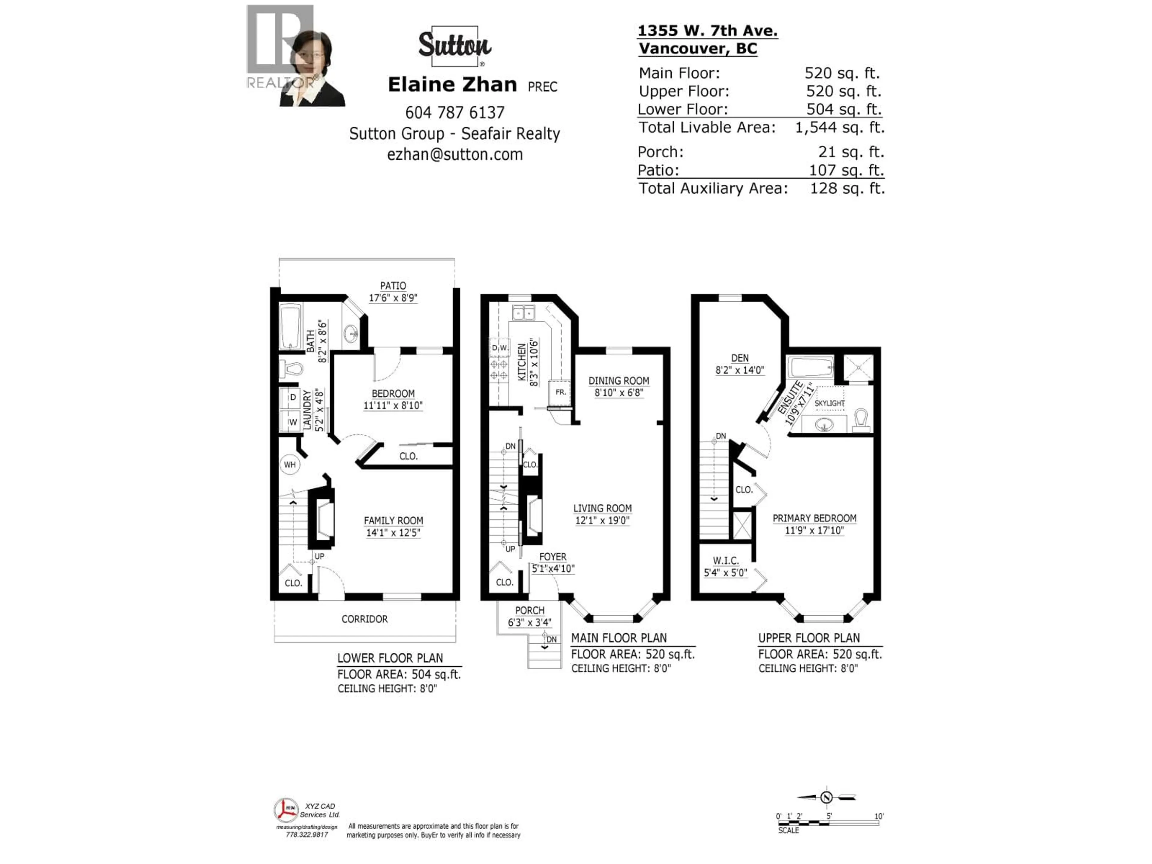 Floor plan for 1355 7TH AVENUE, Vancouver British Columbia V6H1B8