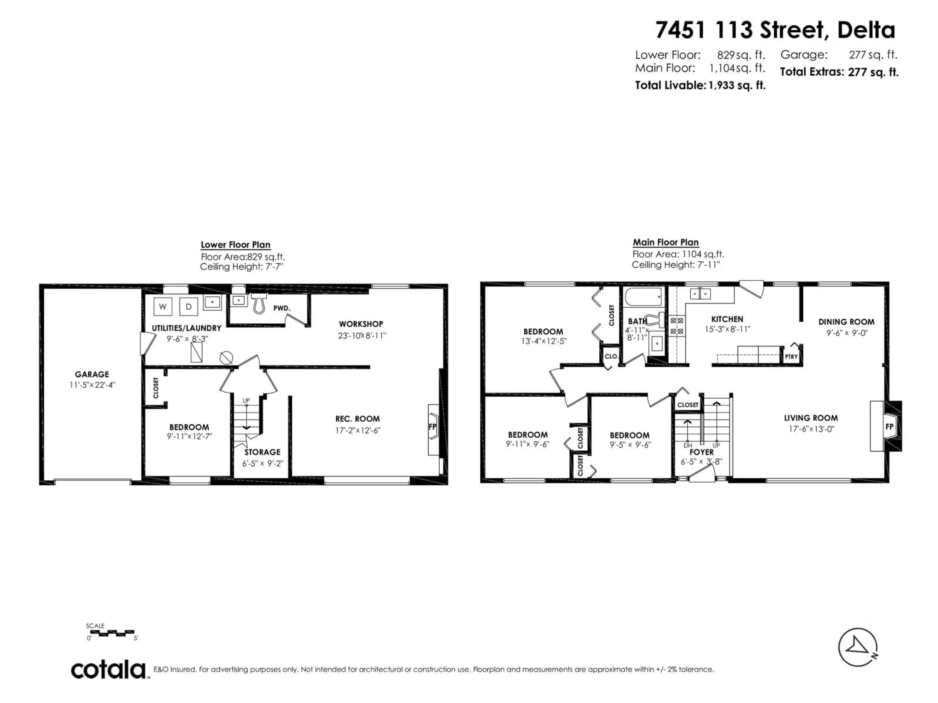 Floor plan for 7451 113 STREET, Delta British Columbia V4C5B2