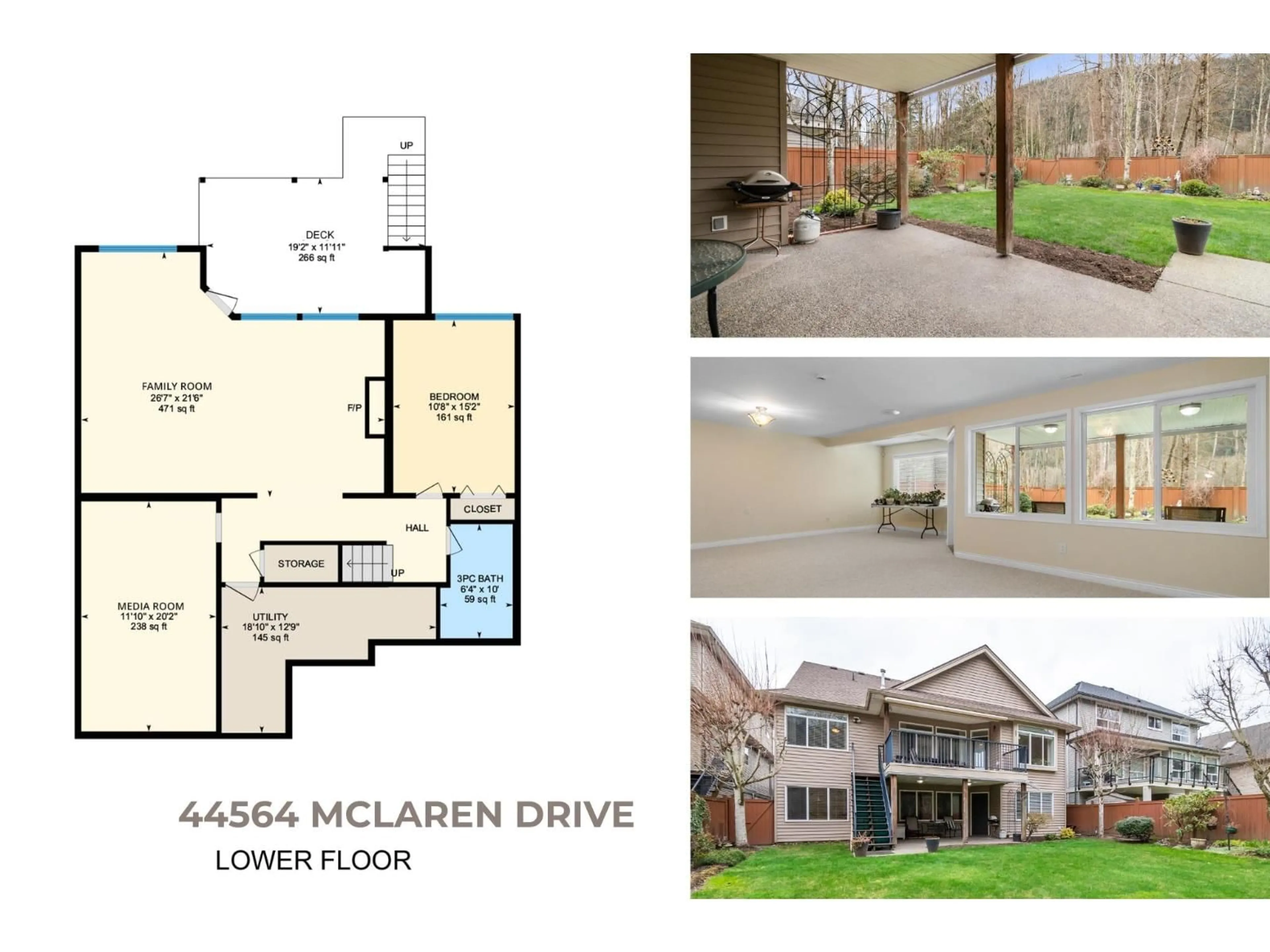 Floor plan for 44564 MCLAREN DRIVE, Chilliwack British Columbia V2R0A4