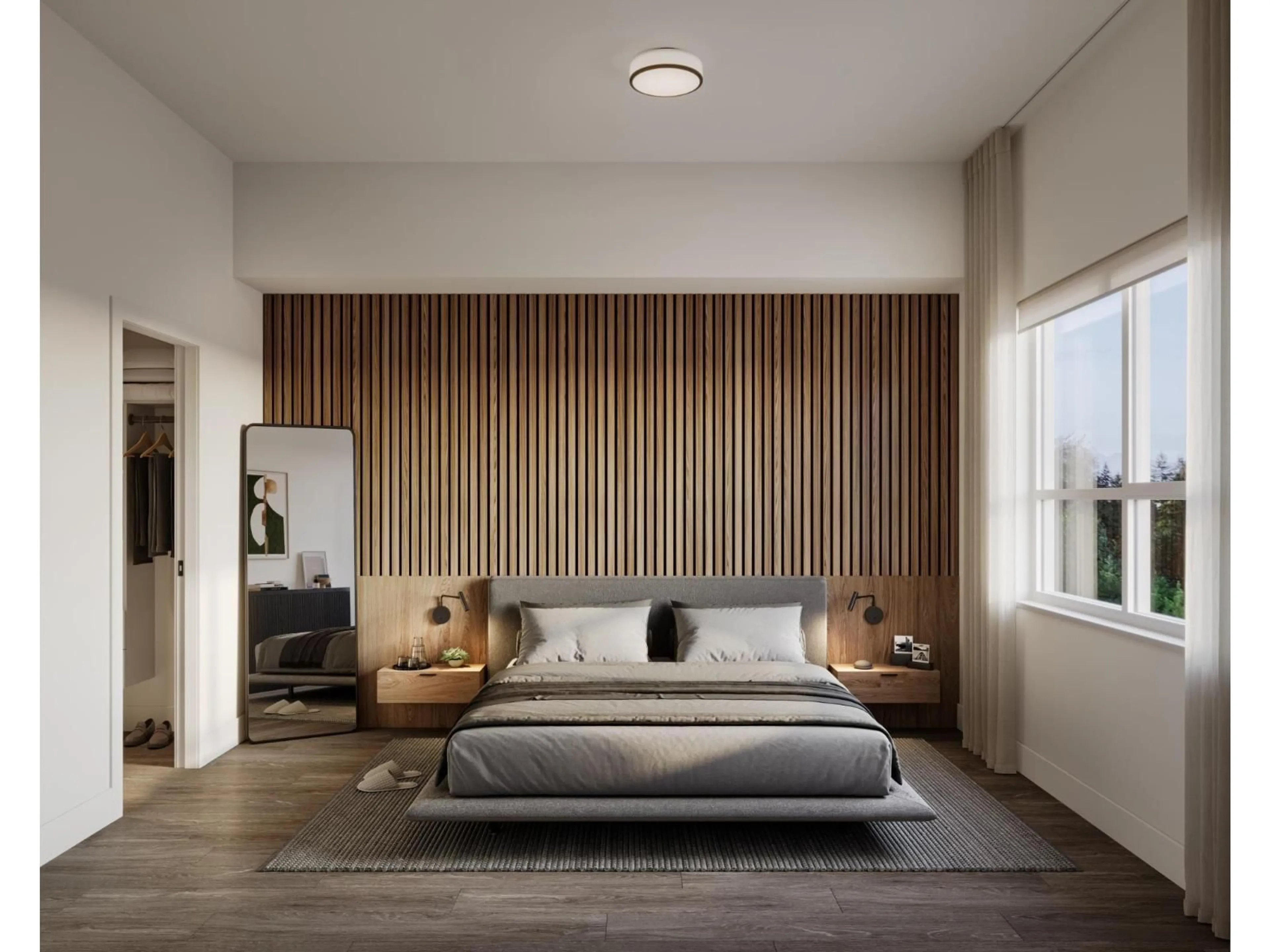 Bedroom with bed, wood/laminate floor for A224 - 19936 77 STREET, Langley British Columbia V2Y1S3