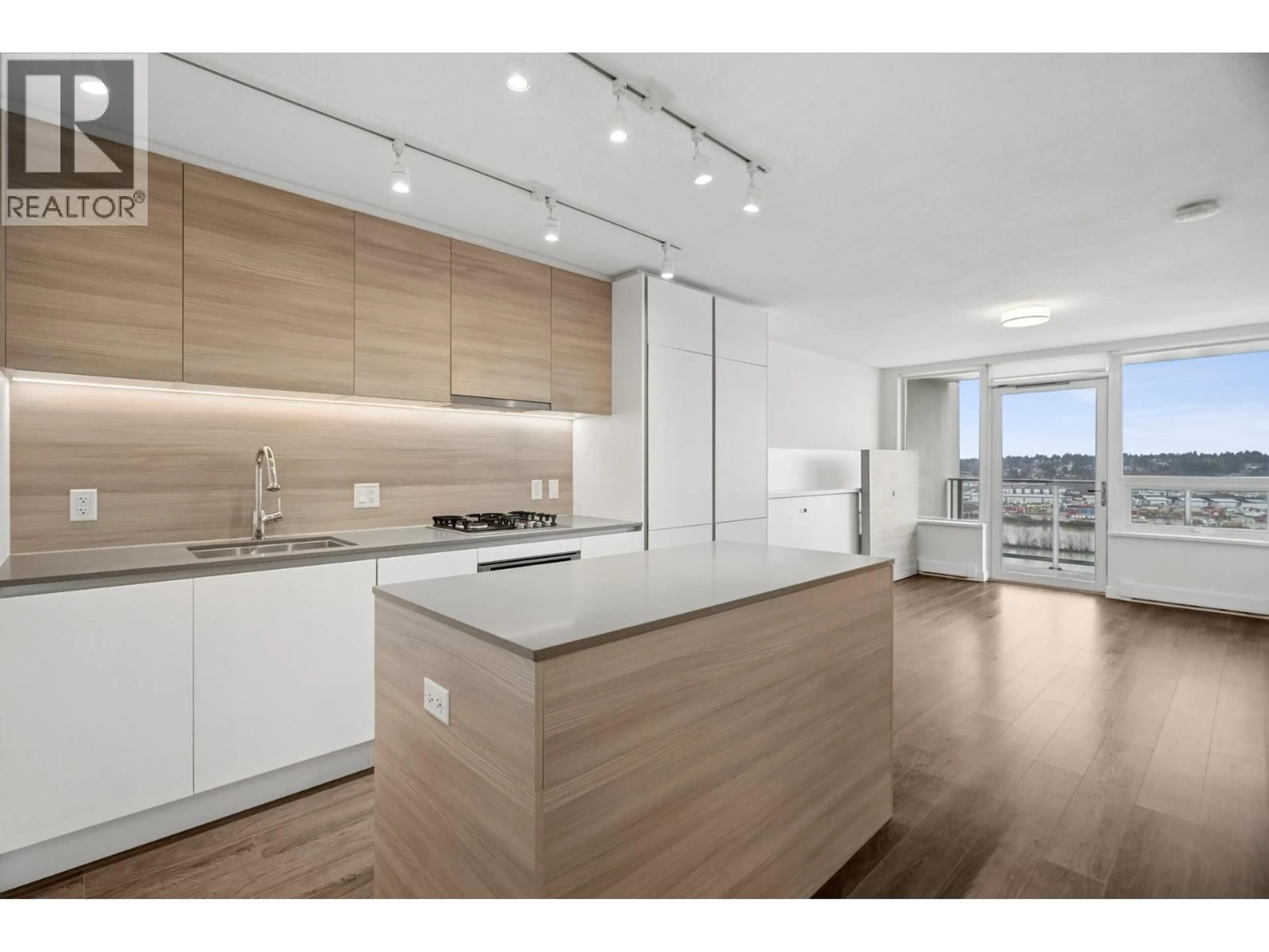 Open concept kitchen, wood/laminate floor for 2103 - 908 QUAYSIDE DRIVE, New Westminster British Columbia V3M0L4