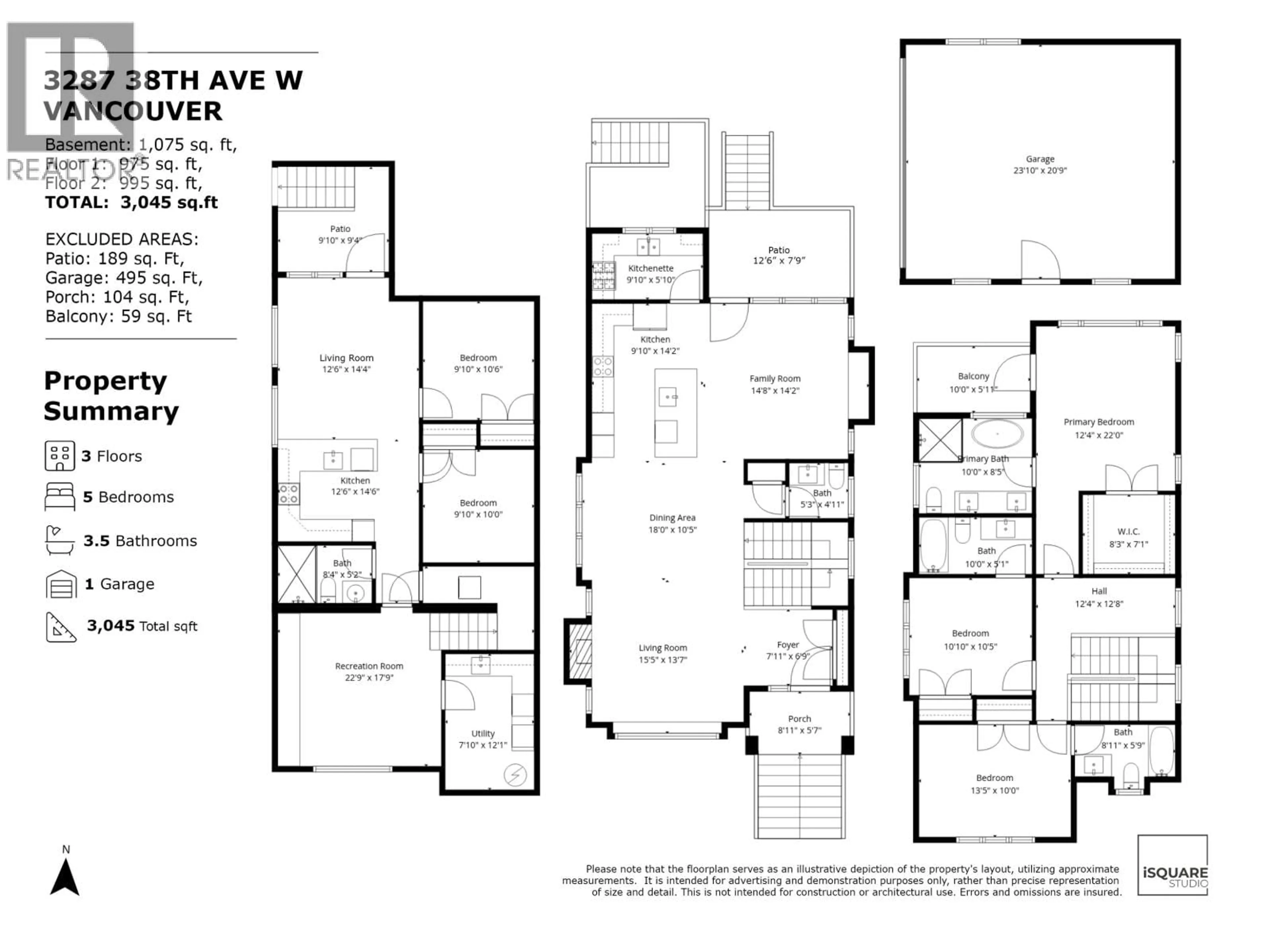 Floor plan for 3287 38TH AVENUE, Vancouver British Columbia V6N2X5