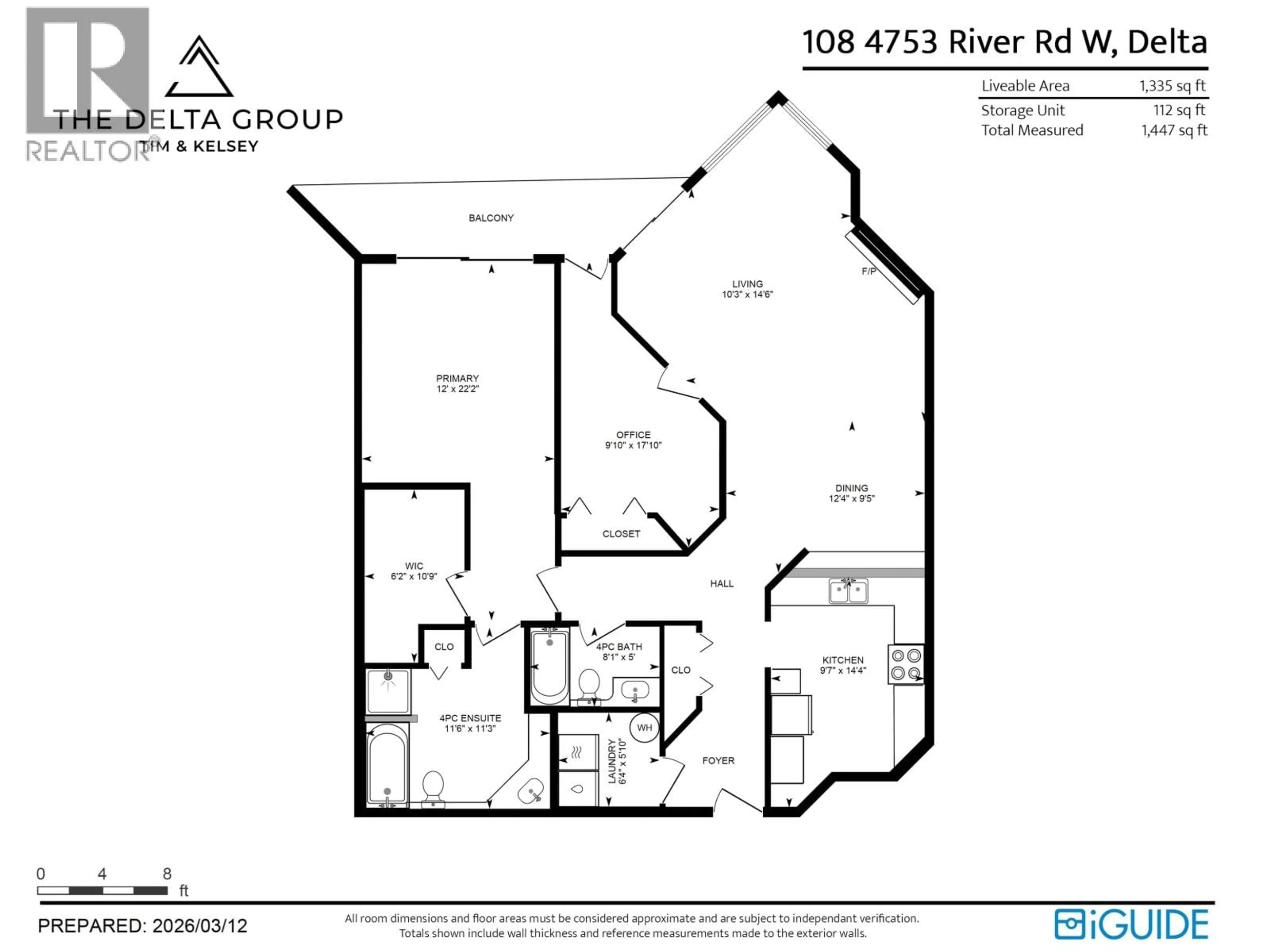 Floor plan for 108 - 4753 WEST RIVER ROAD, Delta British Columbia V4K1R9