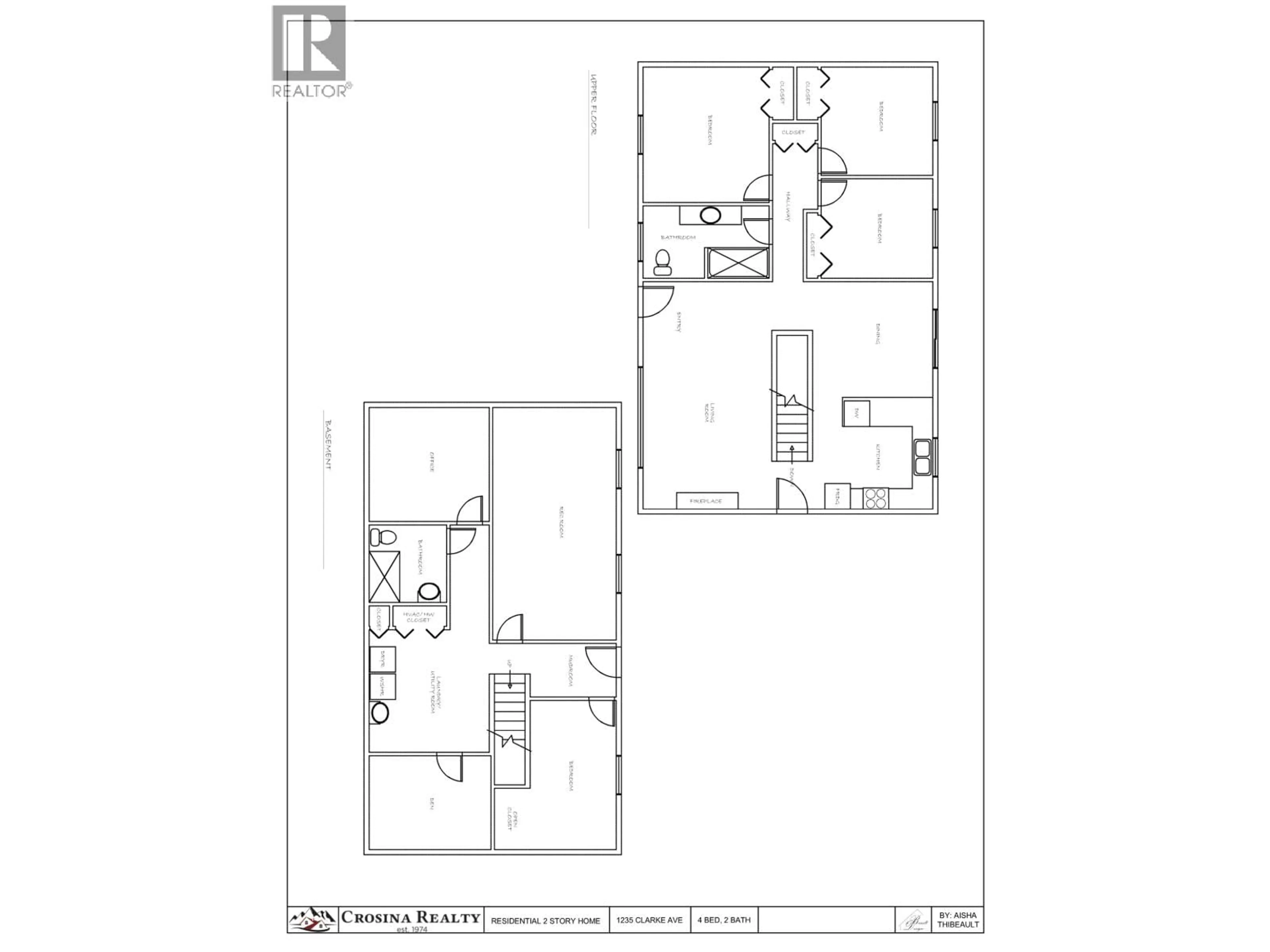 Floor plan for 1235 CLARKE AVENUE, Williams Lake British Columbia V2G2N6