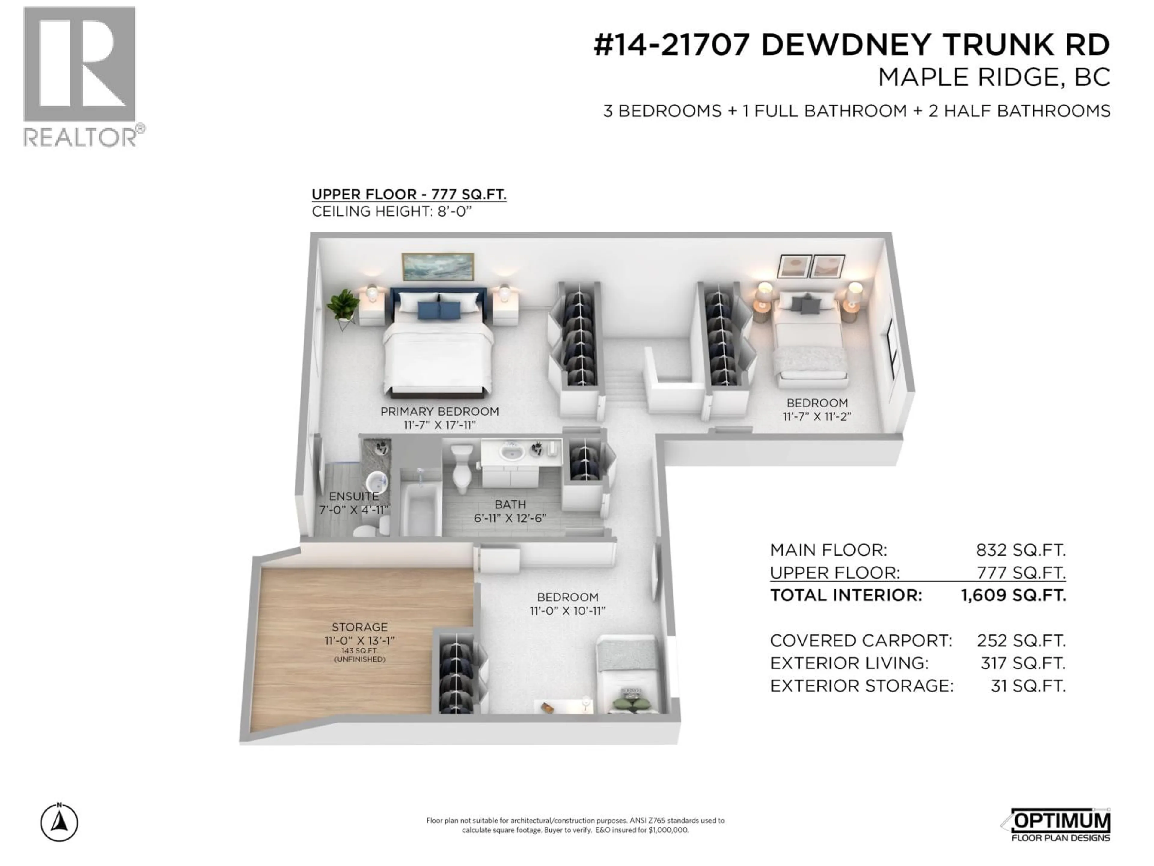 Floor plan for 14 - 21707 DEWDNEY TRUNK ROAD, Maple Ridge British Columbia V2X3G8