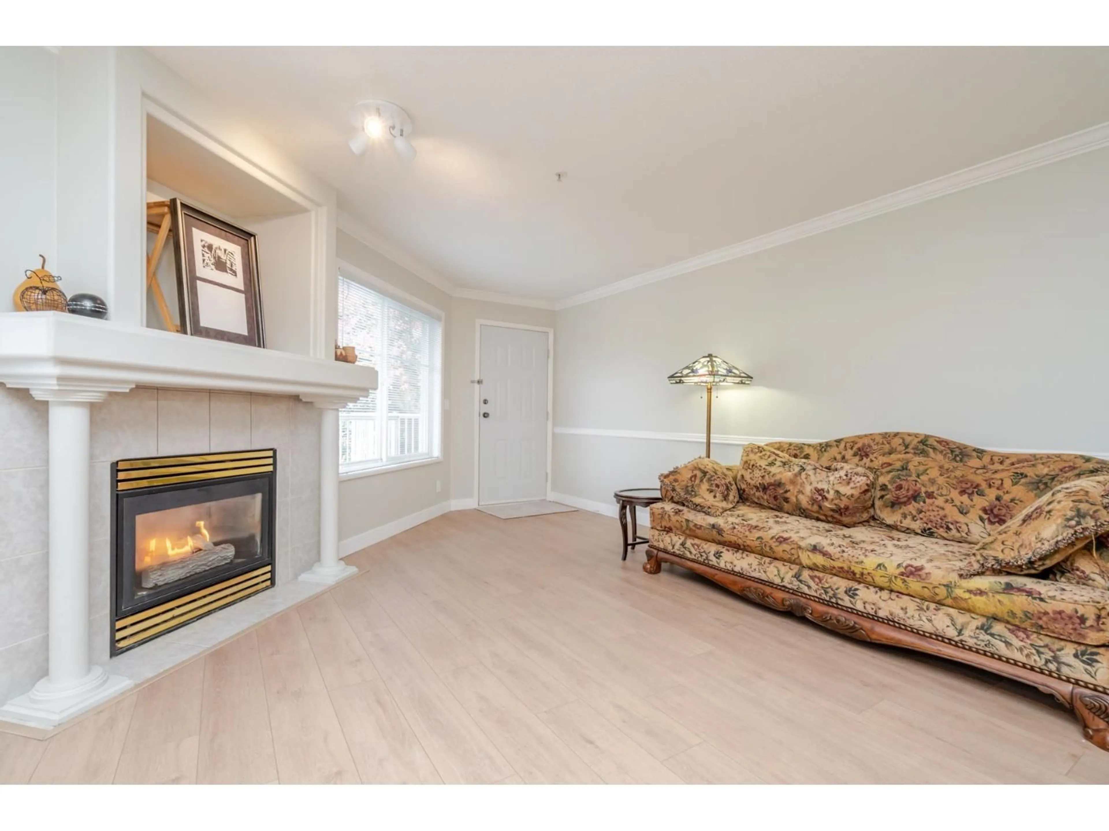 Living room with furniture, wood/laminate floor for 214 - 19953 55A AVENUE, Langley British Columbia V3A3X4
