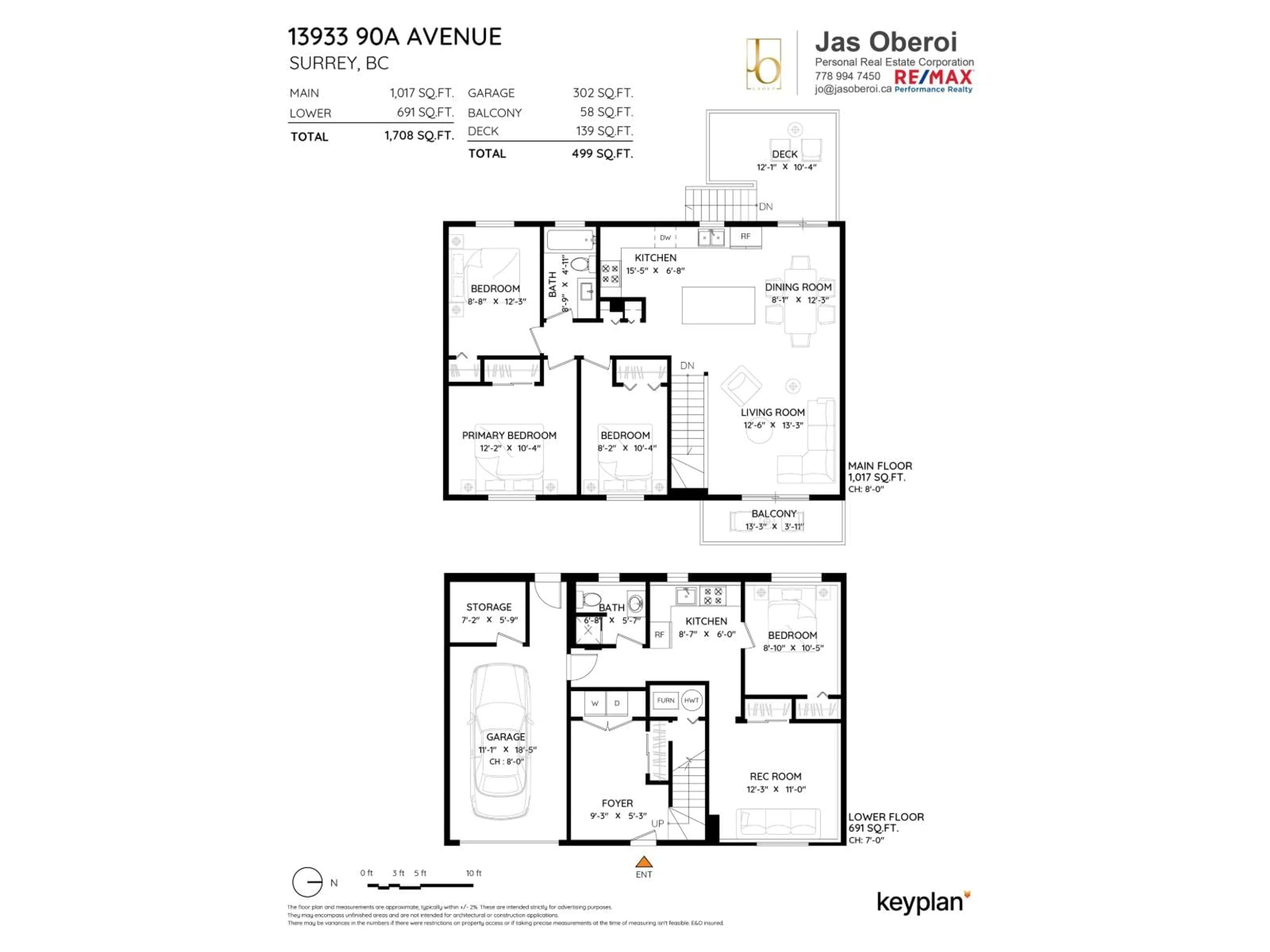 Floor plan for 13933 90A AVENUE, Surrey British Columbia V3V6Z7