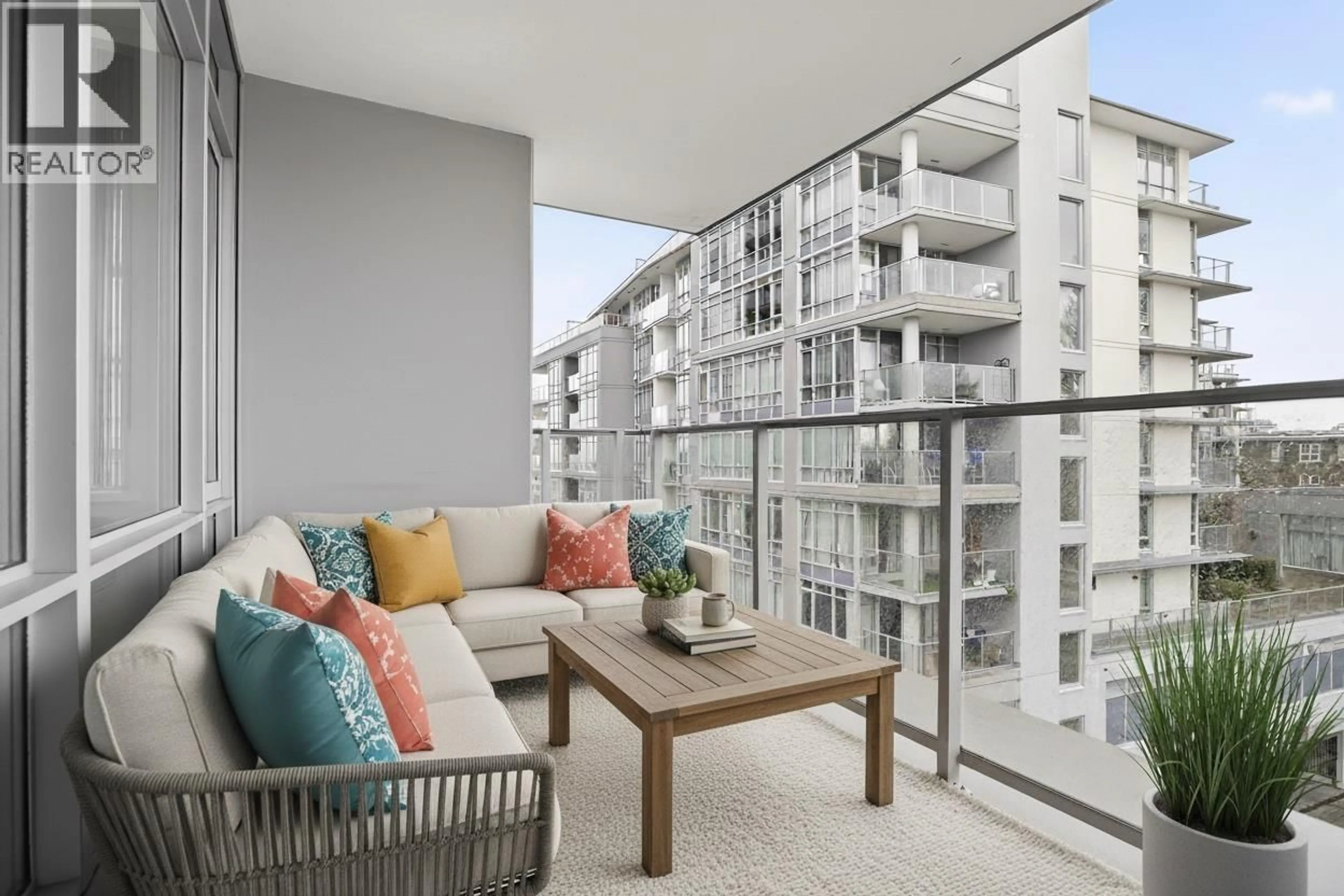 Balcony in the apartment, city buildings view from balcony for 804 - 4888 NANAIMO STREET, Vancouver British Columbia V5N0B5