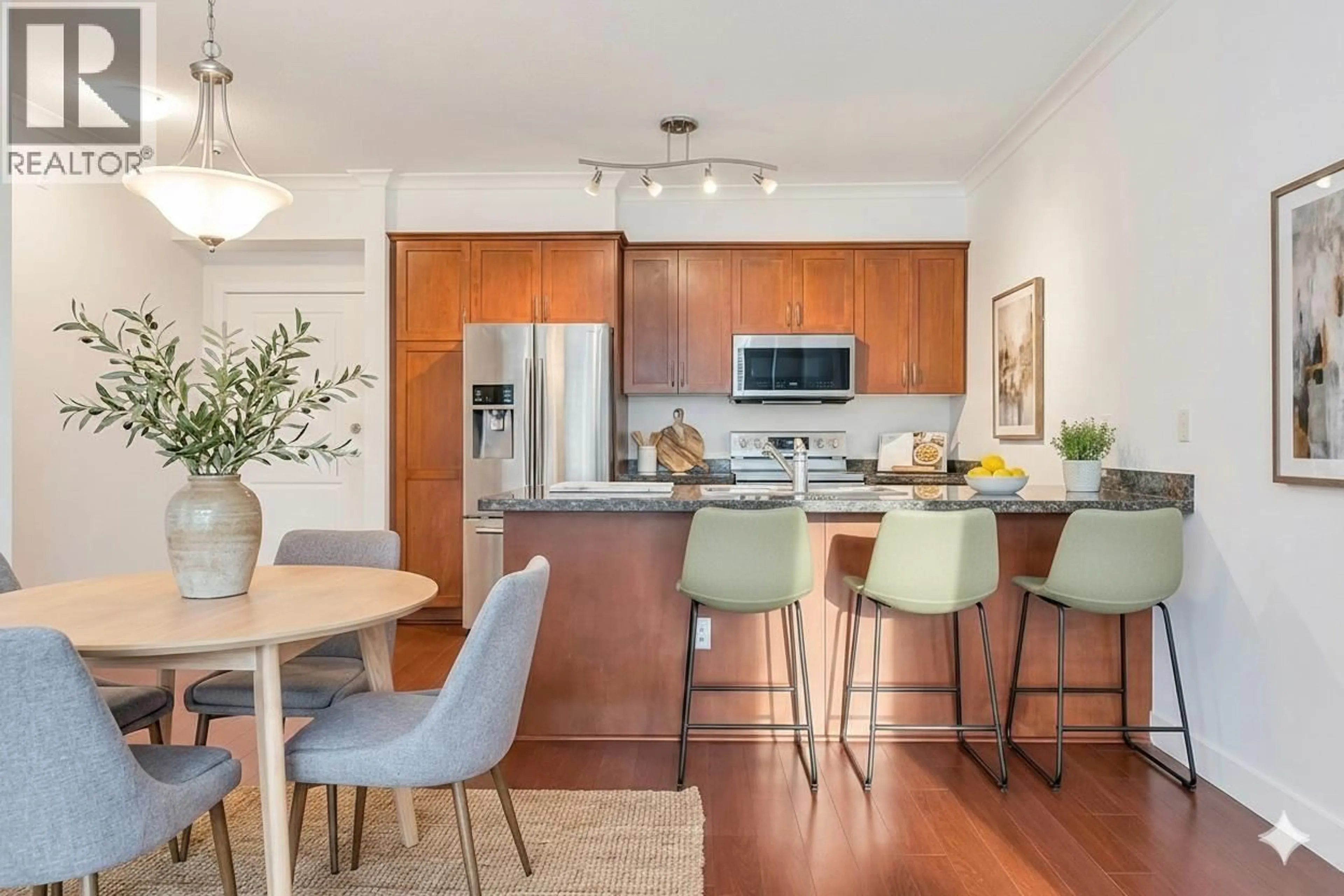 Open concept kitchen, wood/laminate floor for 210 - 1375 VIEW CRESCENT, Delta British Columbia V4L0A3