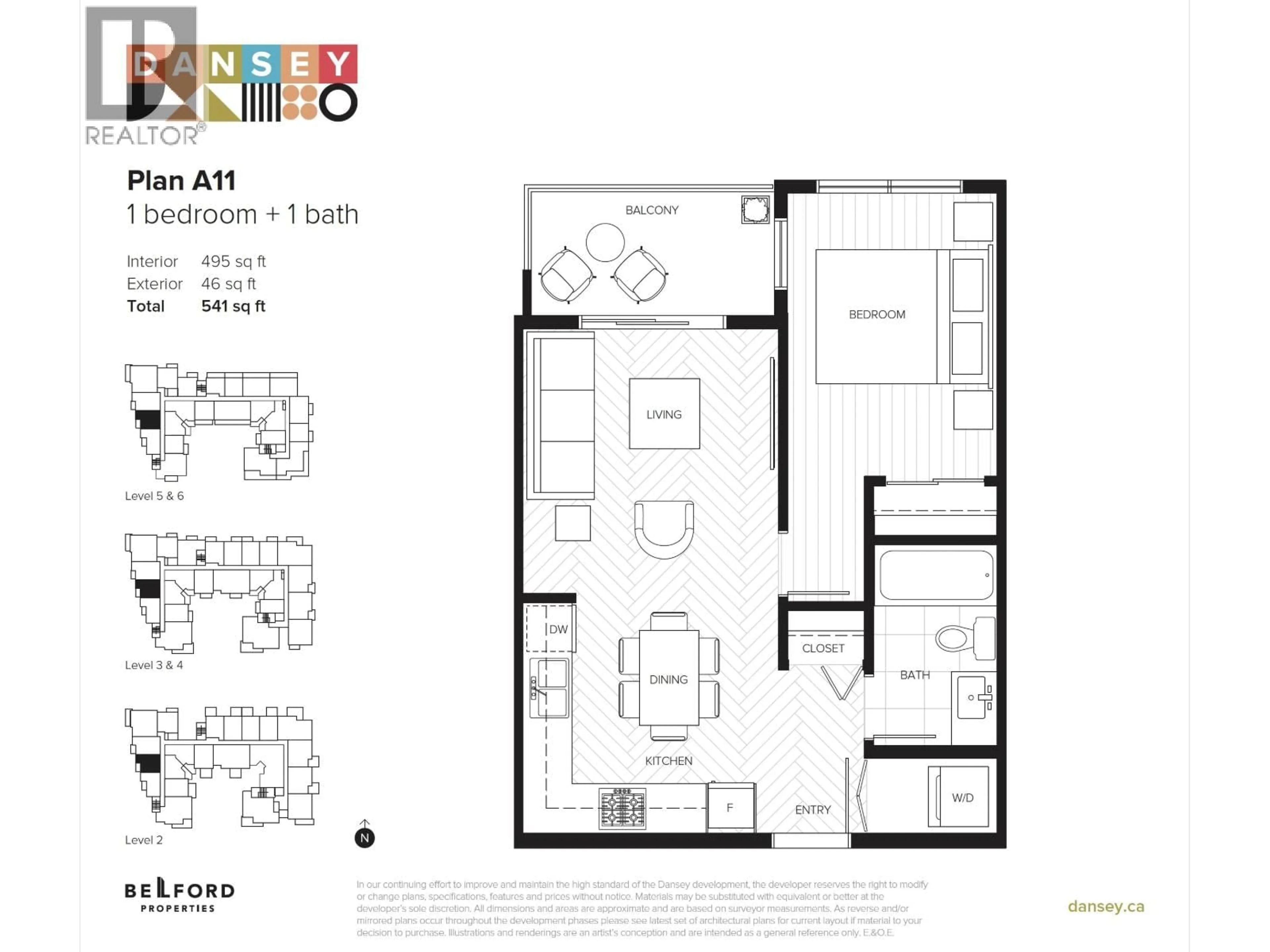 Floor plan for 414 - 599 DANSEY AVENUE, Coquitlam British Columbia V3J5S4