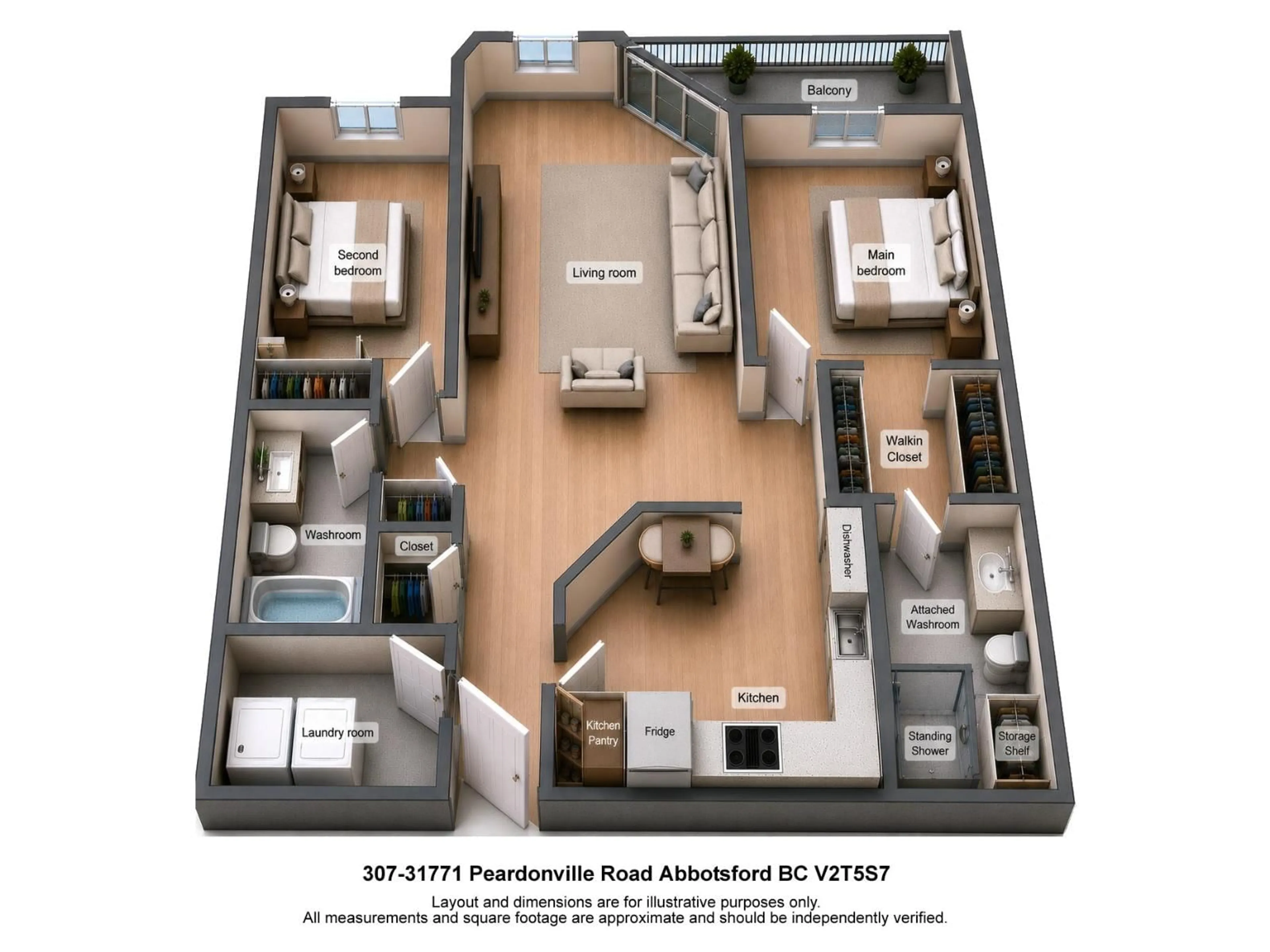 Floor plan for 307 - 31771 PEARDONVILLE ROAD, Abbotsford British Columbia V2T5S7