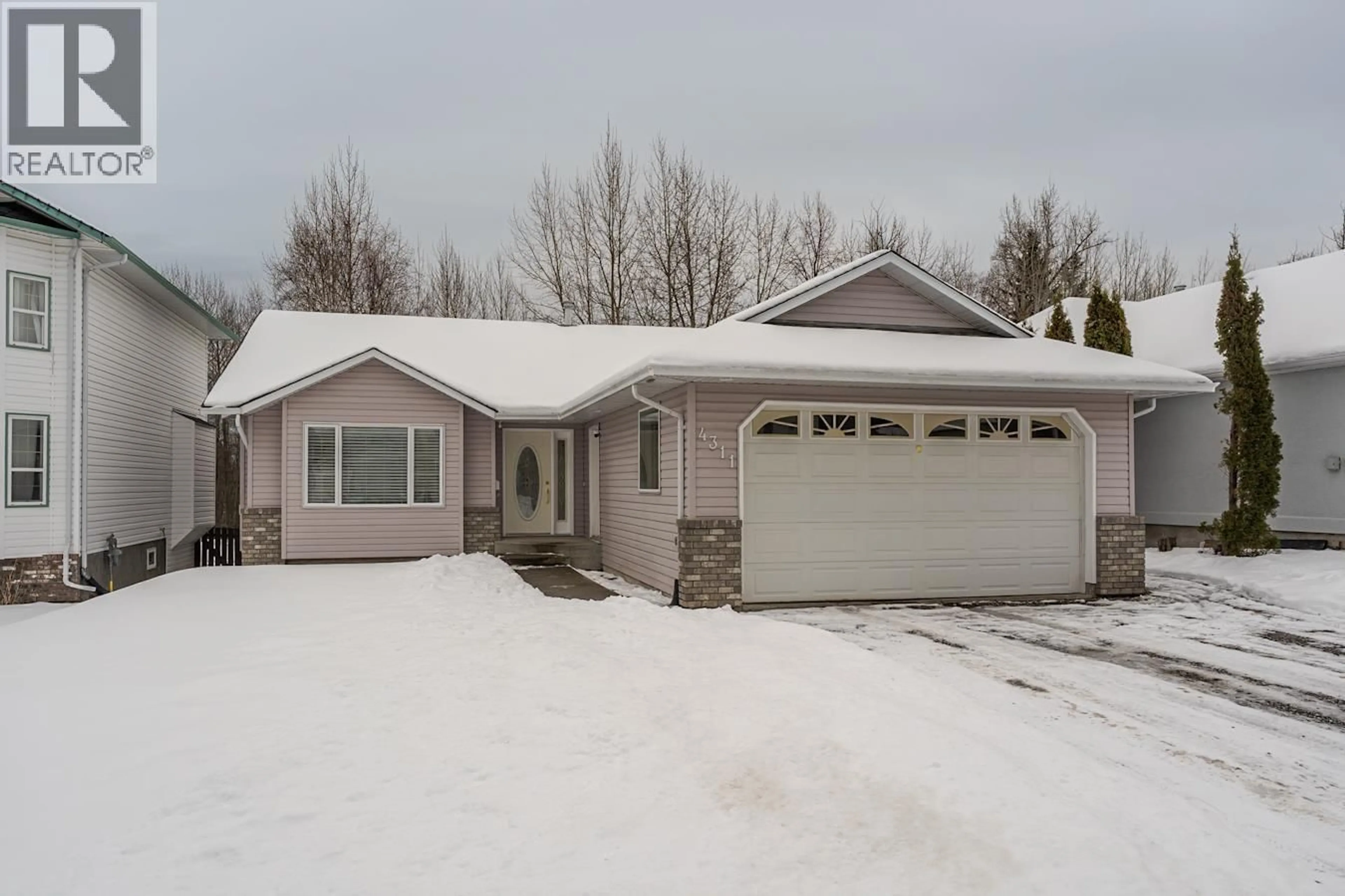 Home with vinyl exterior material, street for 4311 FOSTER ROAD, Prince George British Columbia V2N5H7