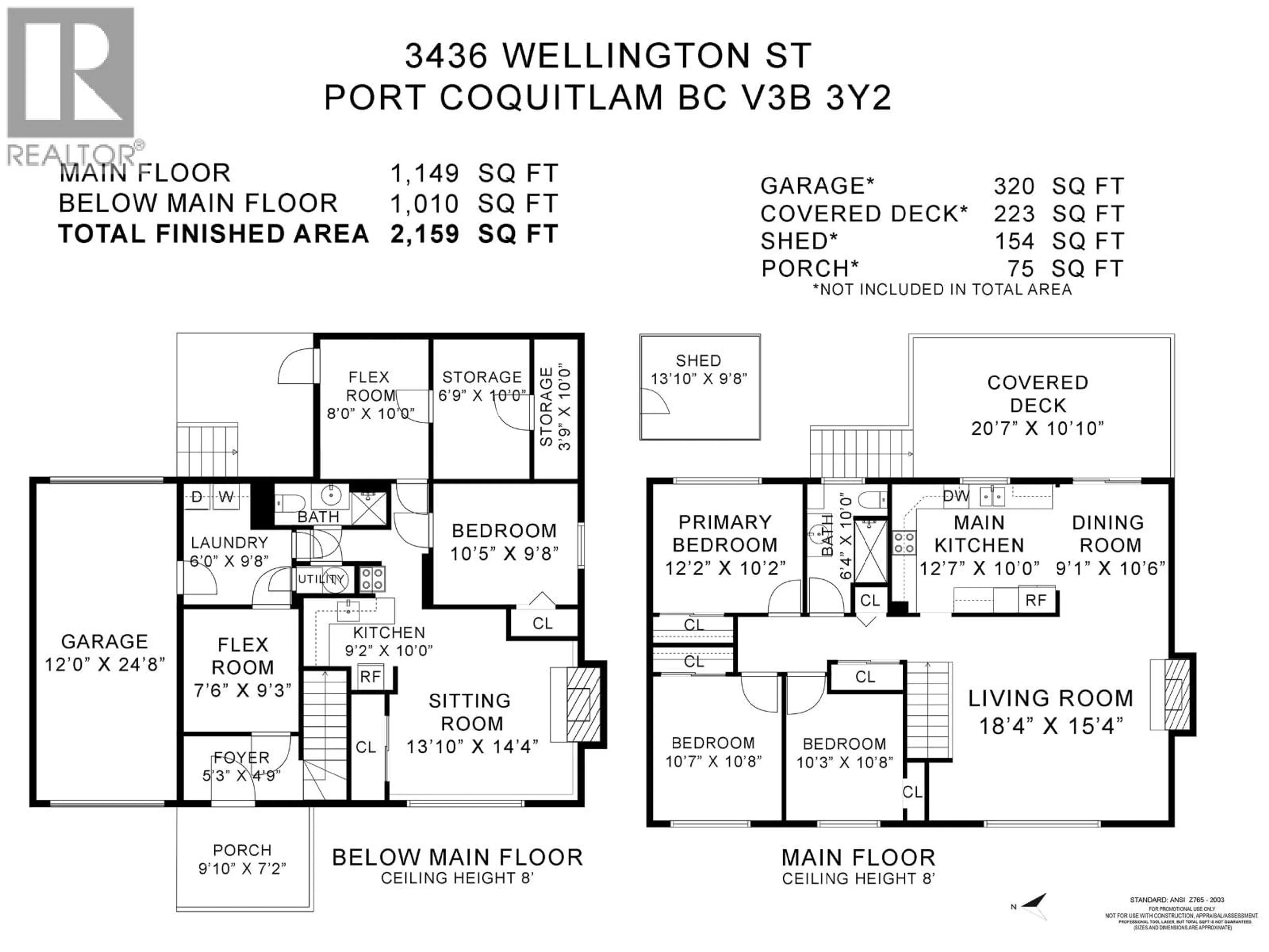 Floor plan for 3436 WELLINGTON STREET, Port Coquitlam British Columbia V3B3Y2