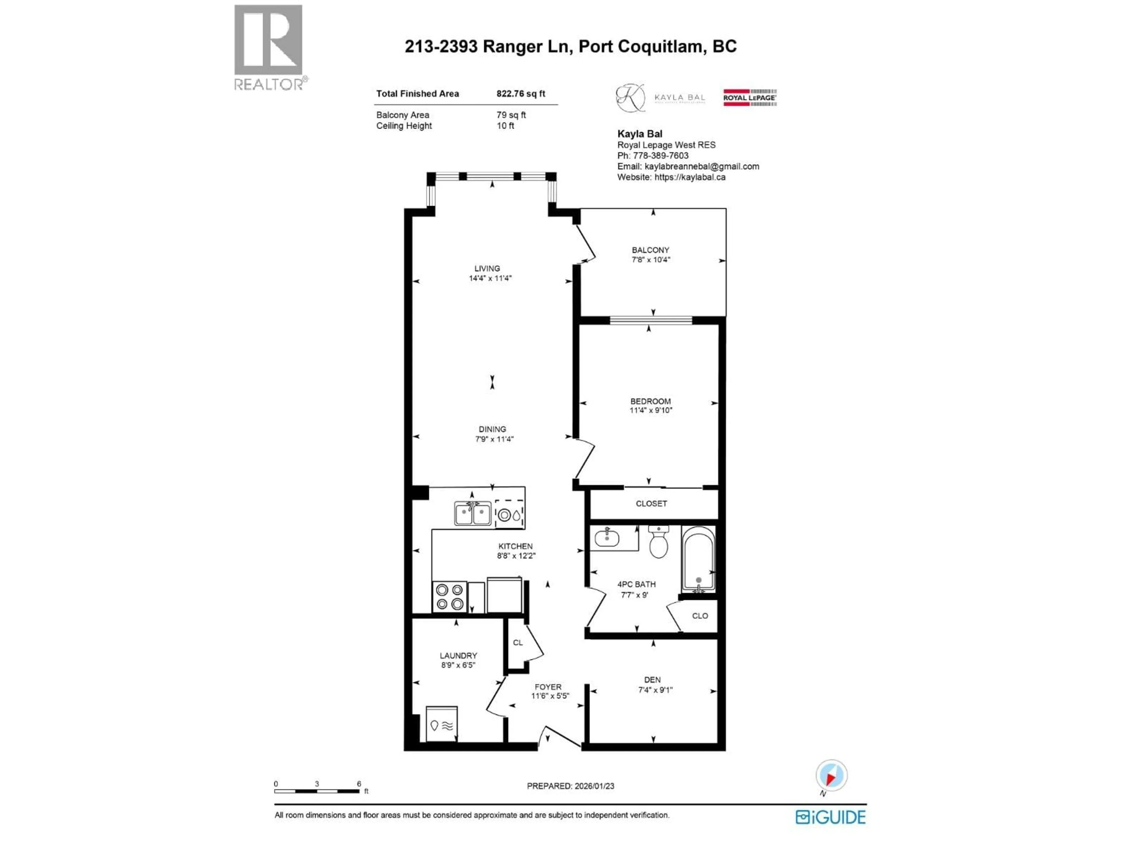 Floor plan for 213 - 2393 RANGER LANE, Port Coquitlam British Columbia V3B0P5