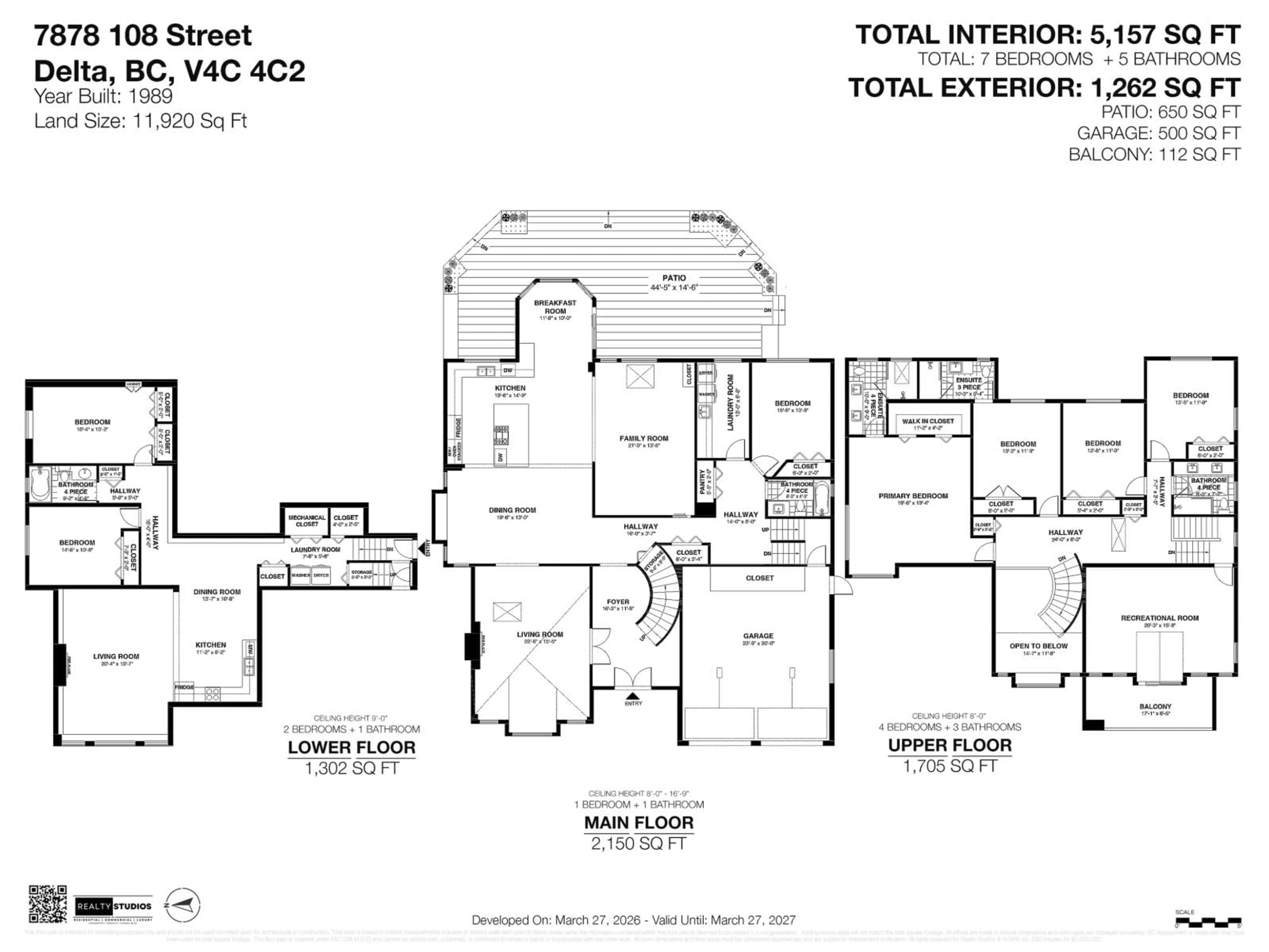 Floor plan for 7878 108 STREET, Delta British Columbia V4C4C2