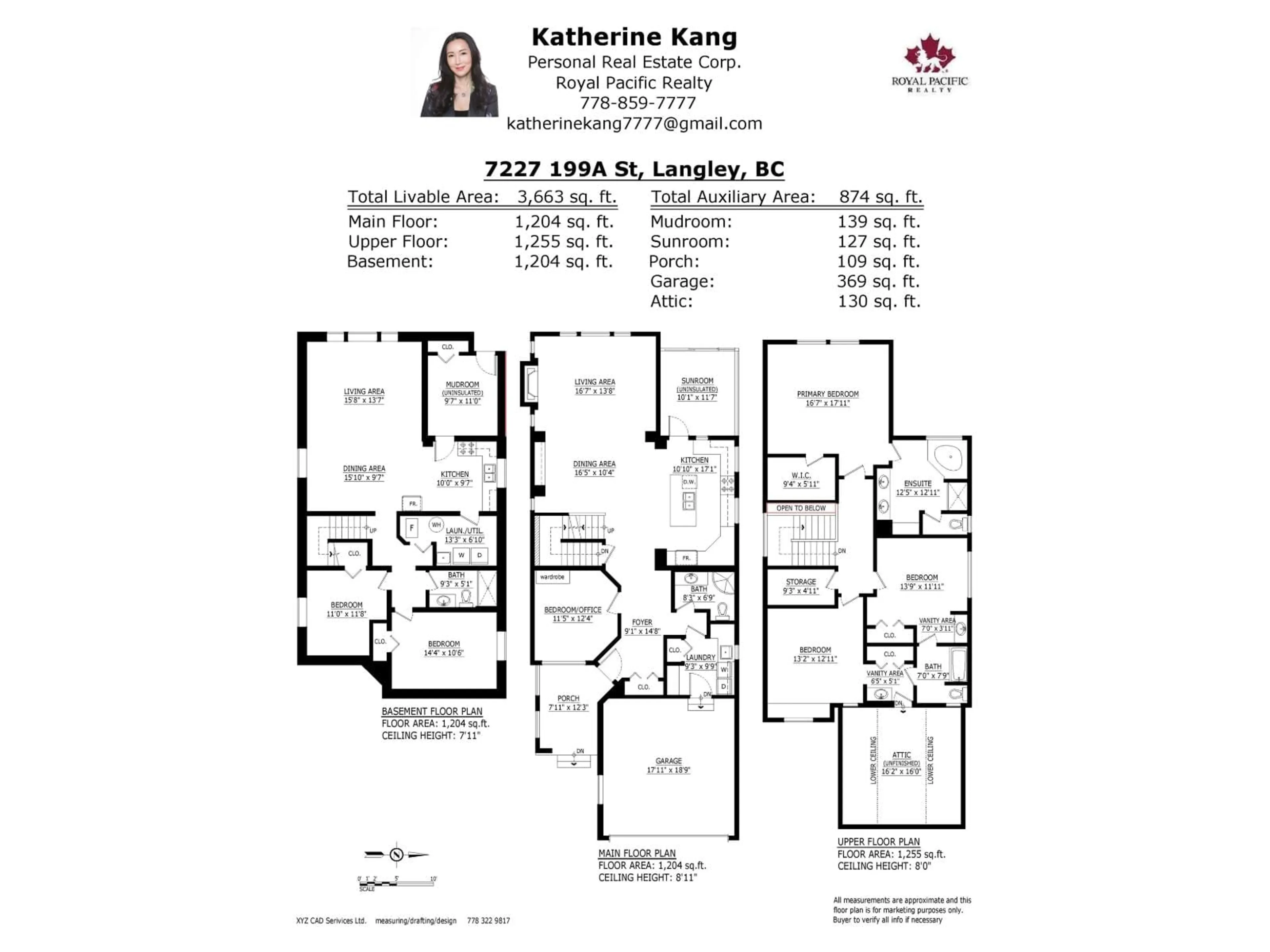 Floor plan for 7227 199A STREET, Langley British Columbia V2Y3J2