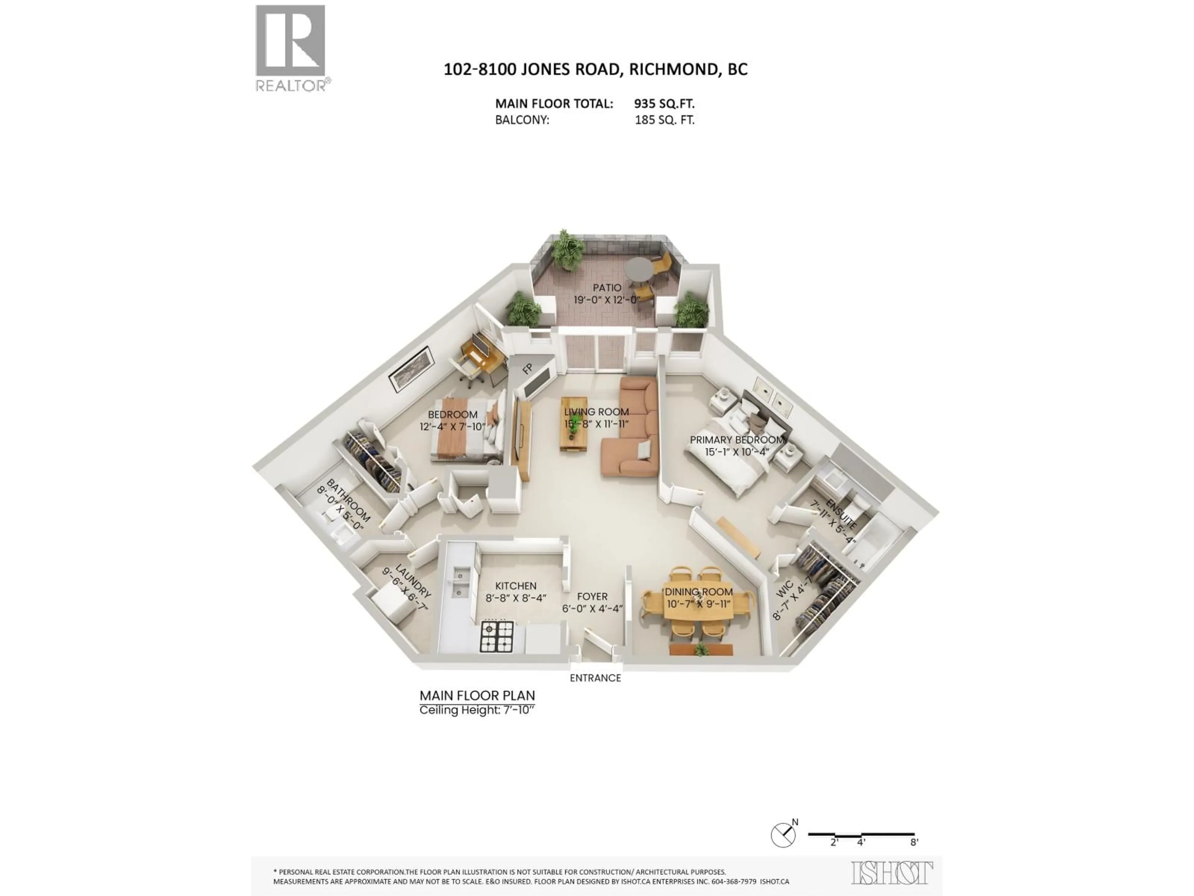 Floor plan for 102 - 8100 JONES ROAD, Richmond British Columbia V6Y4B1