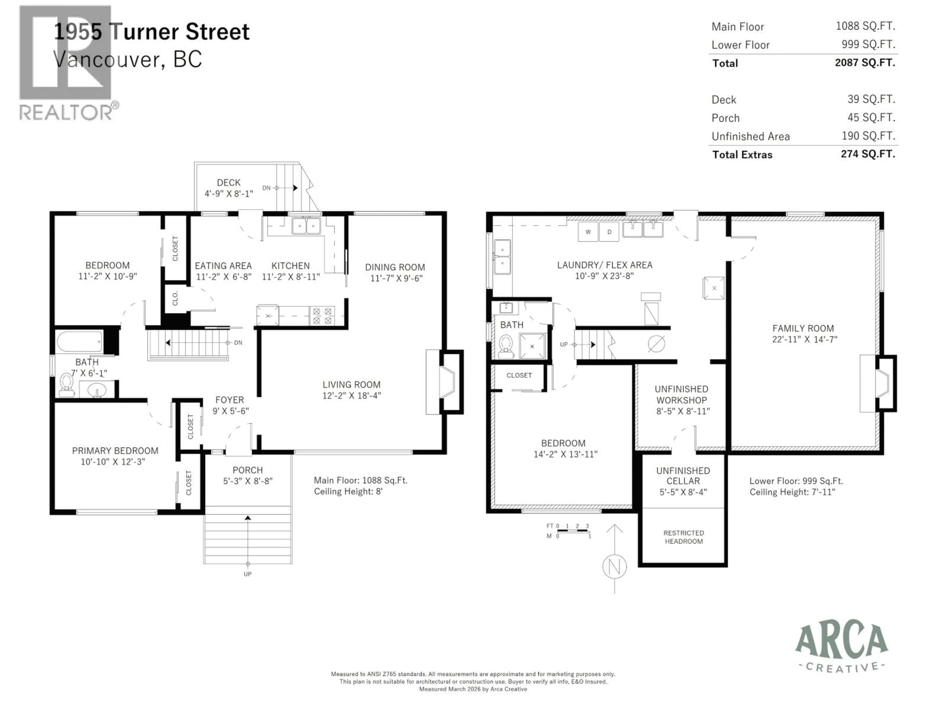 Floor plan for 1955 TURNER STREET, Vancouver British Columbia V5L1Z9