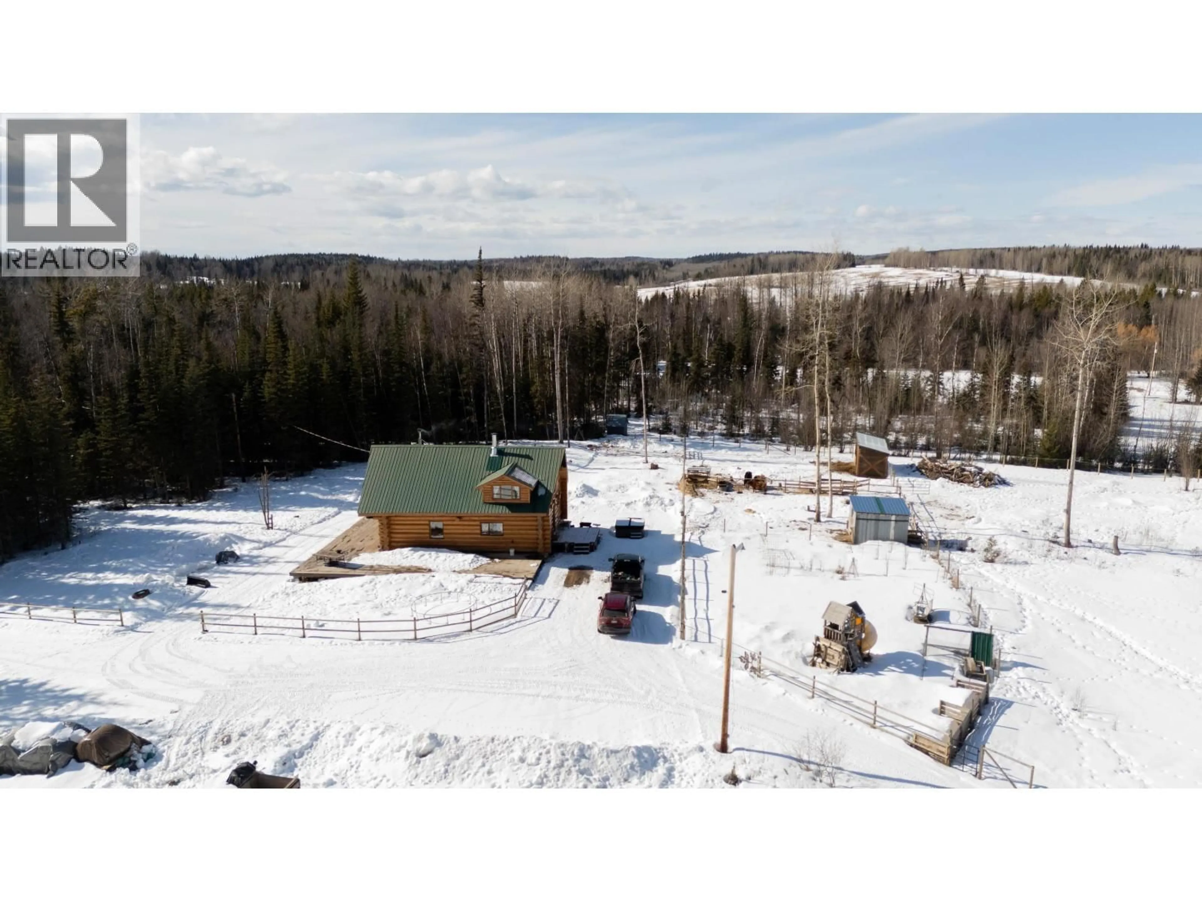 A pic from outside/outdoor area/front of a property/back of a property/a pic from drone, building for 29070 CHIEF LAKE ROAD, Prince George British Columbia V2K5L3