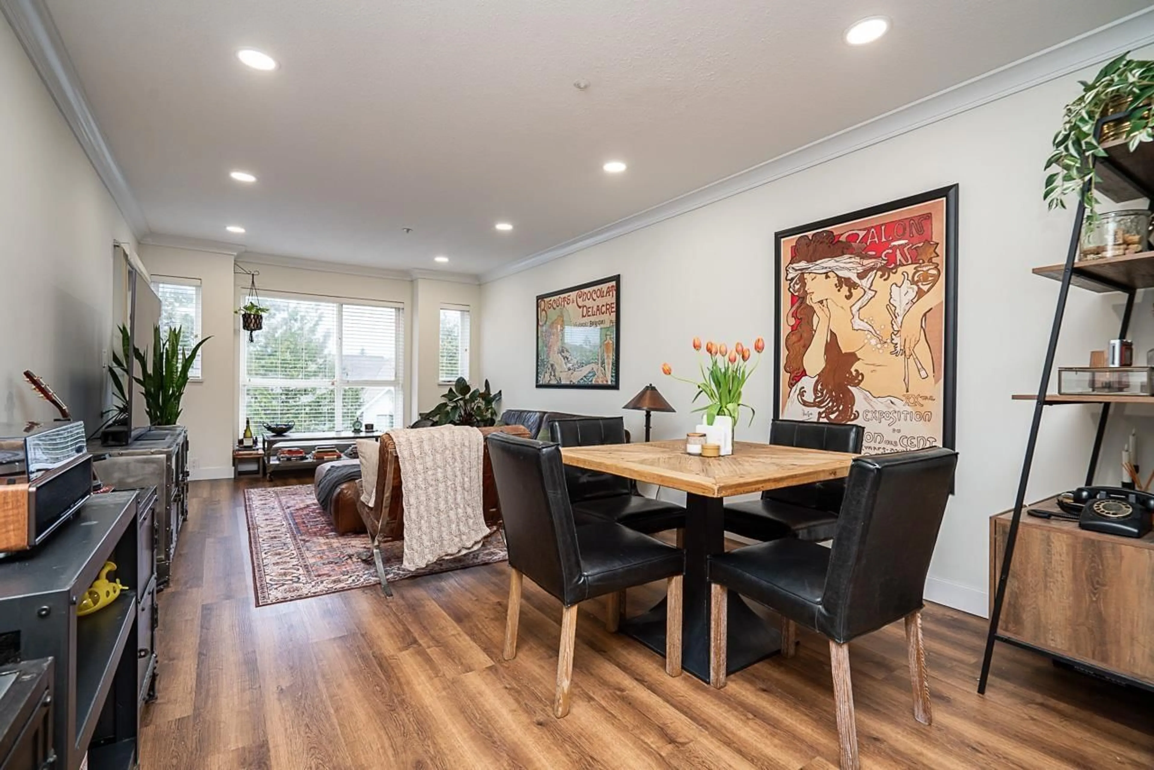 Dining room, wood/laminate floor for 307 - 5499 203 STREET, Langley British Columbia V3A1W1