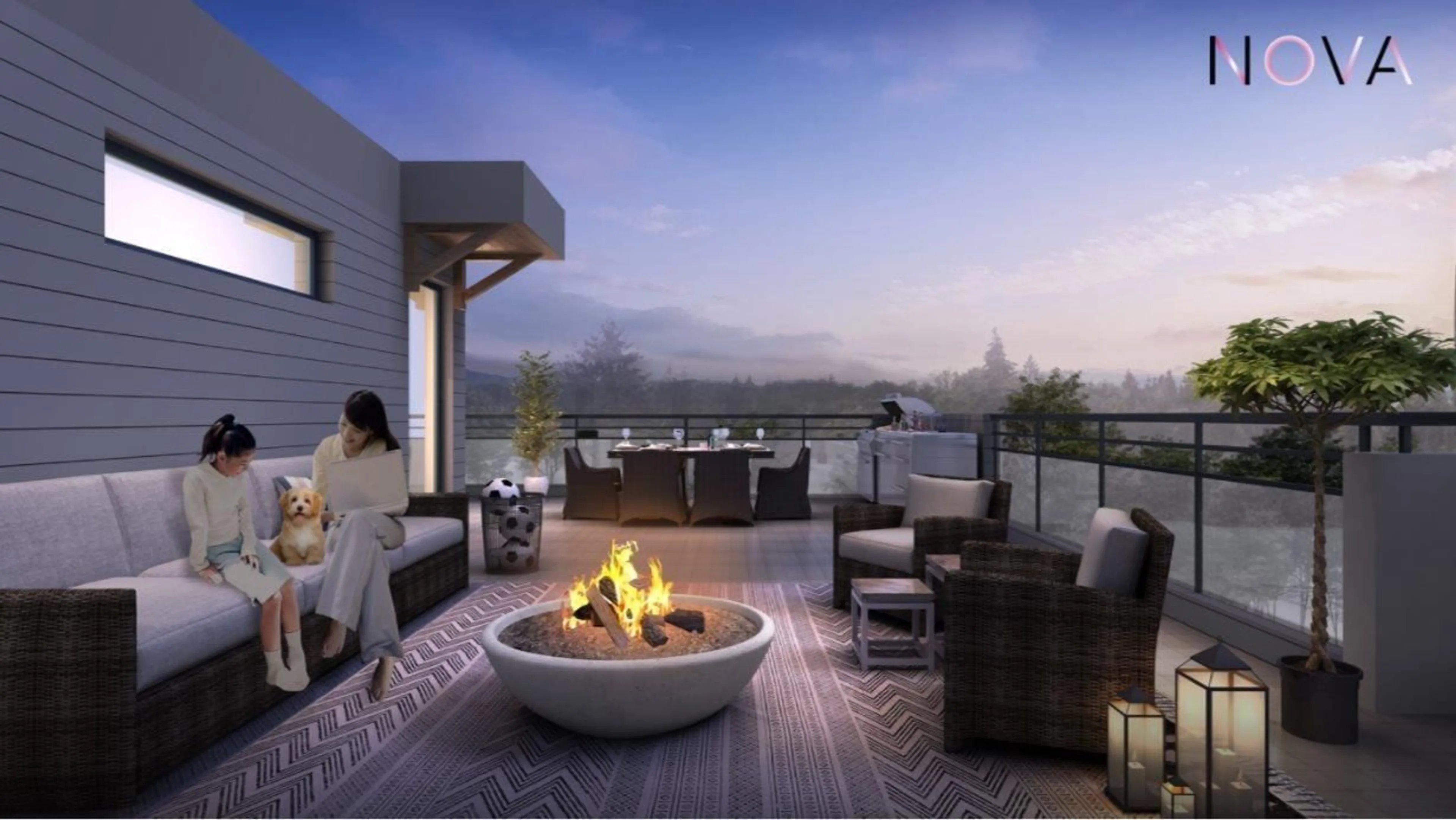 Patio, mountain view for 29 - 8140 166 STREET, Surrey British Columbia V4N6W1