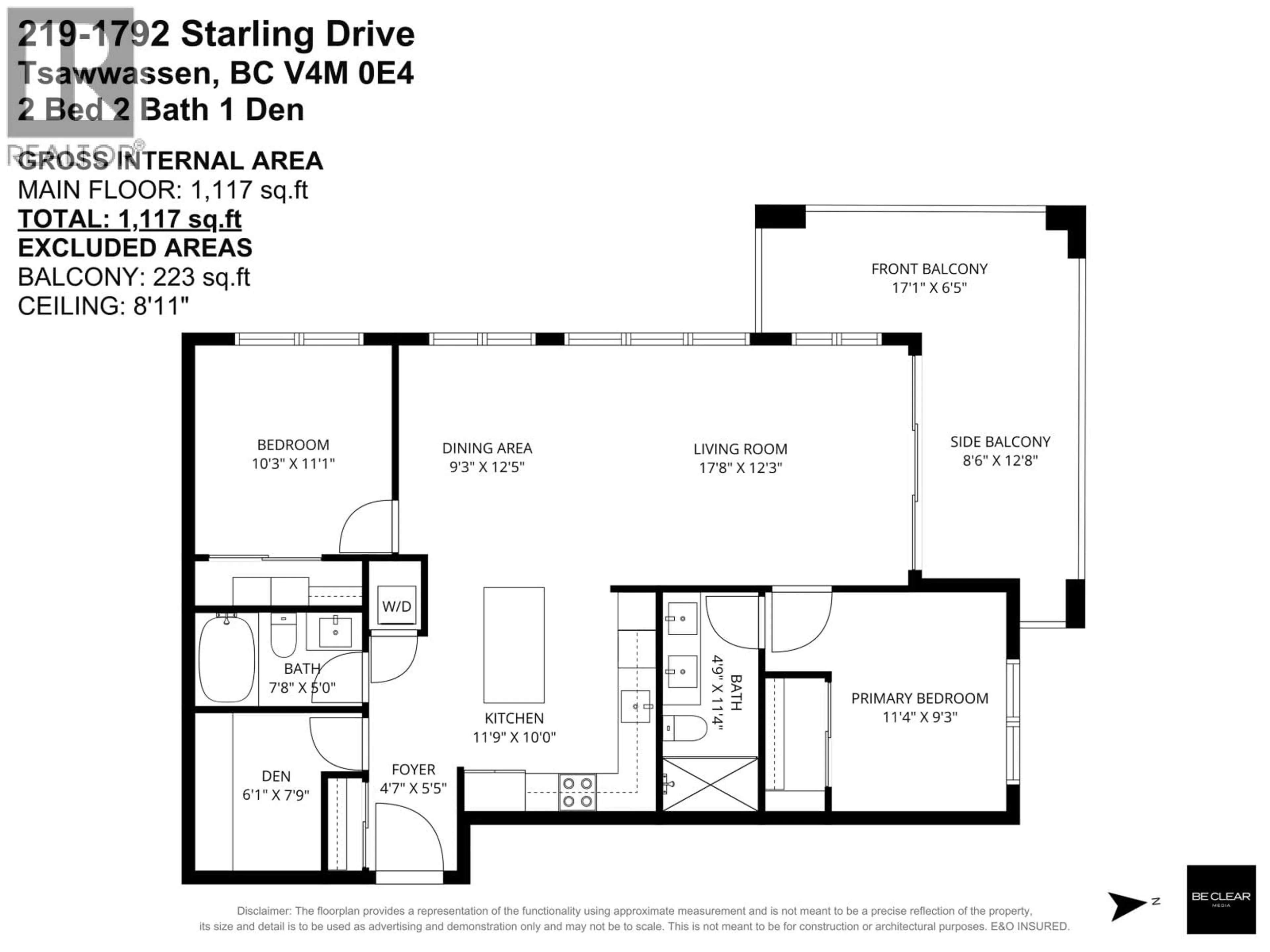 Floor plan for 219 - 1792 STARLING DRIVE, Tsawwassen British Columbia V4M0E4