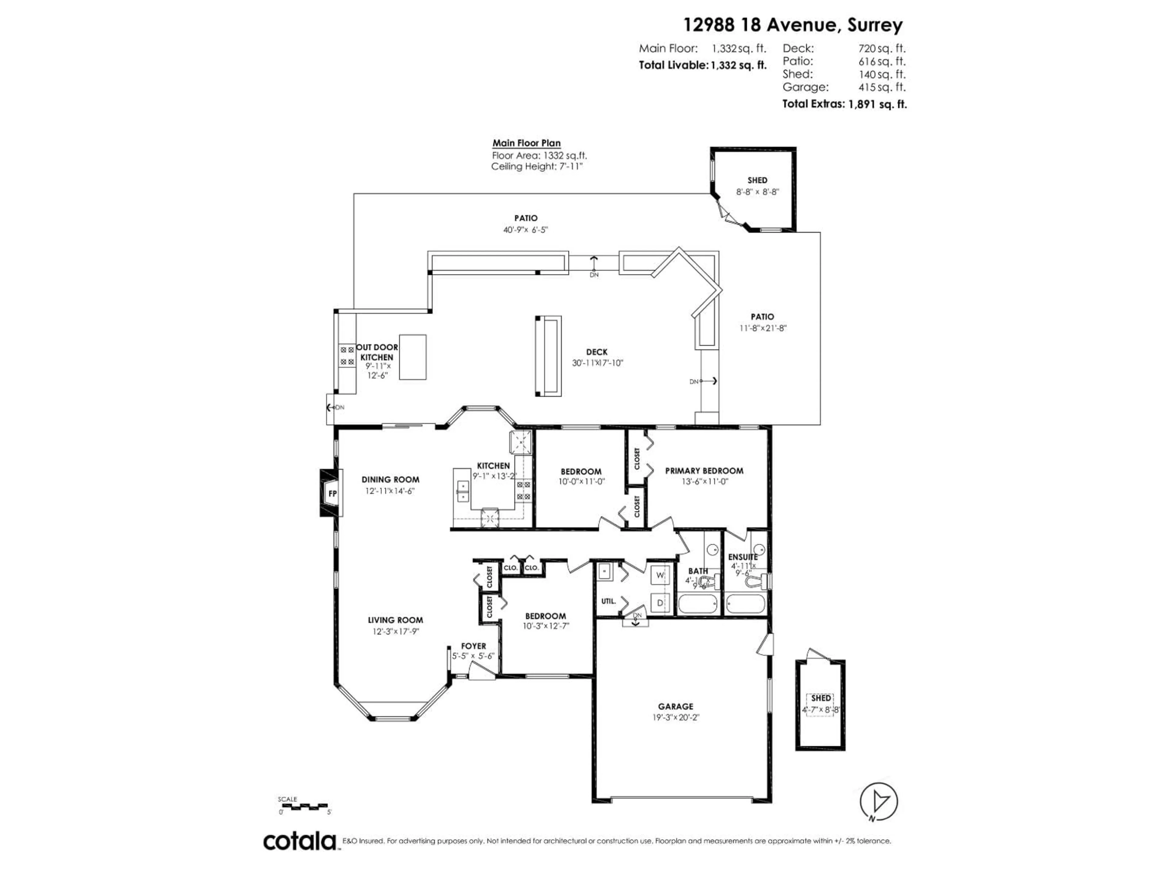 Floor plan for 12988 18 AVENUE, Surrey British Columbia V4A7E9