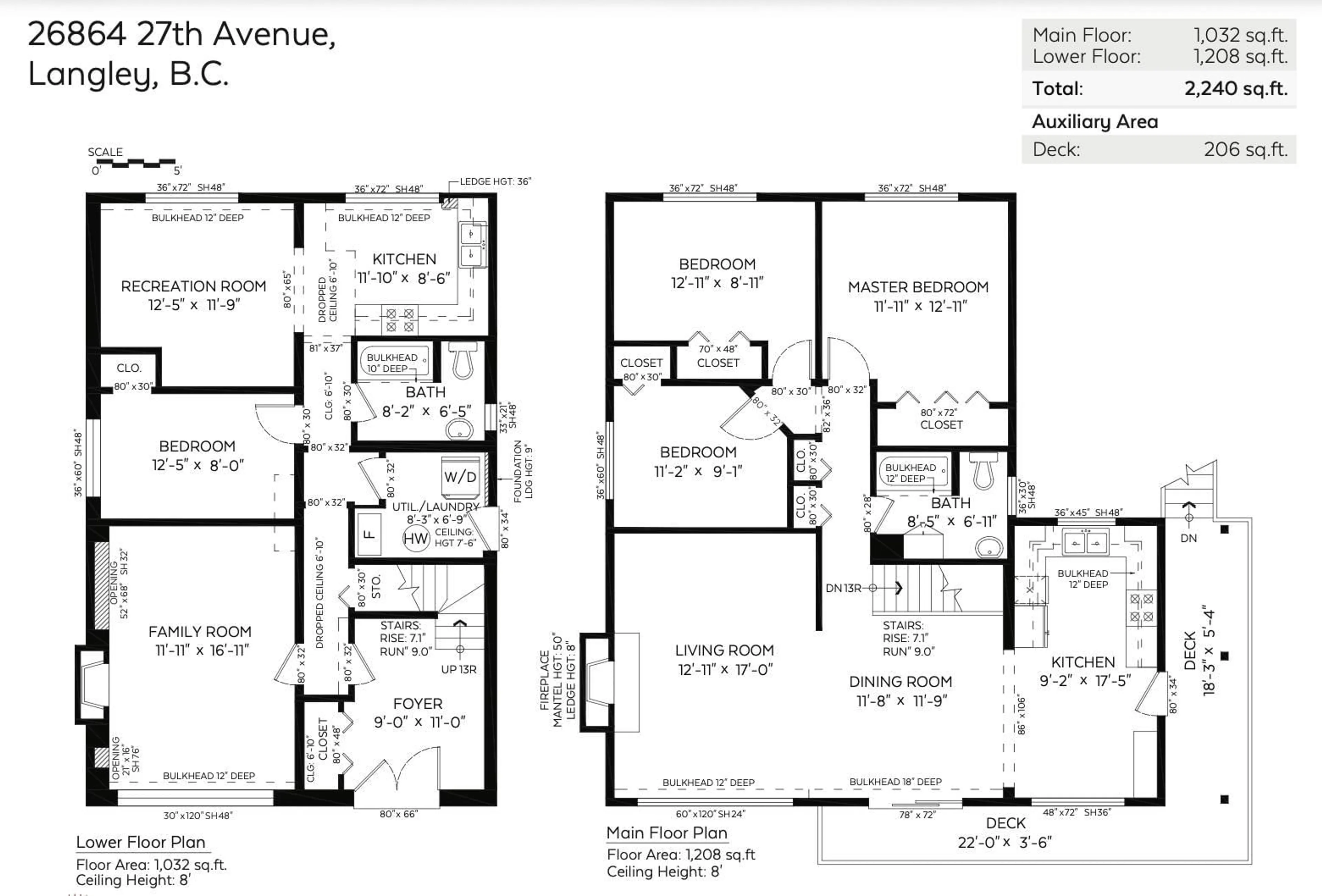 Floor plan for 26864 27 AVENUE, Langley British Columbia V4W3E6
