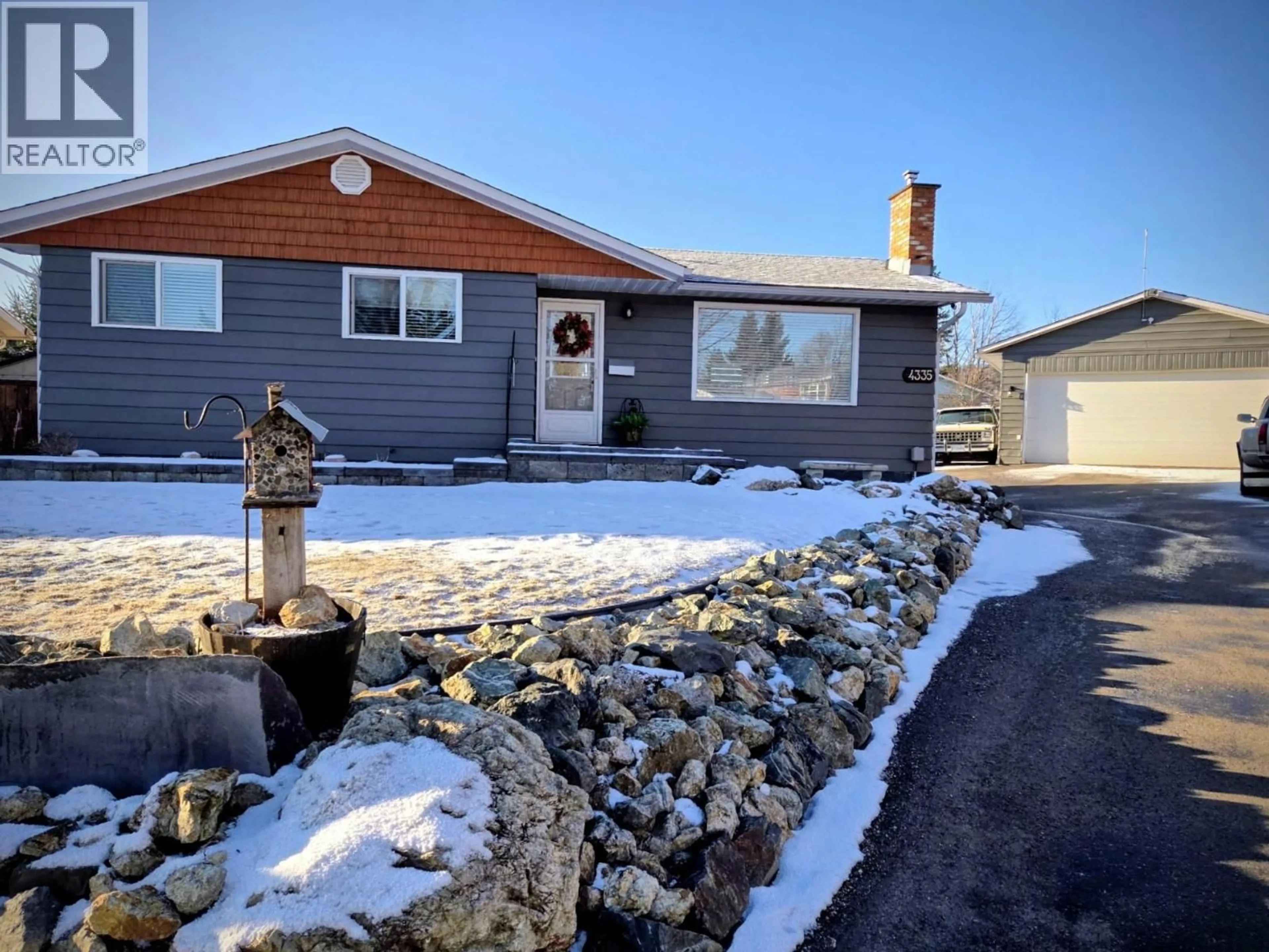 Home with vinyl exterior material, street for 4335 HORSEFLY PLACE, Prince George British Columbia V2M5C4