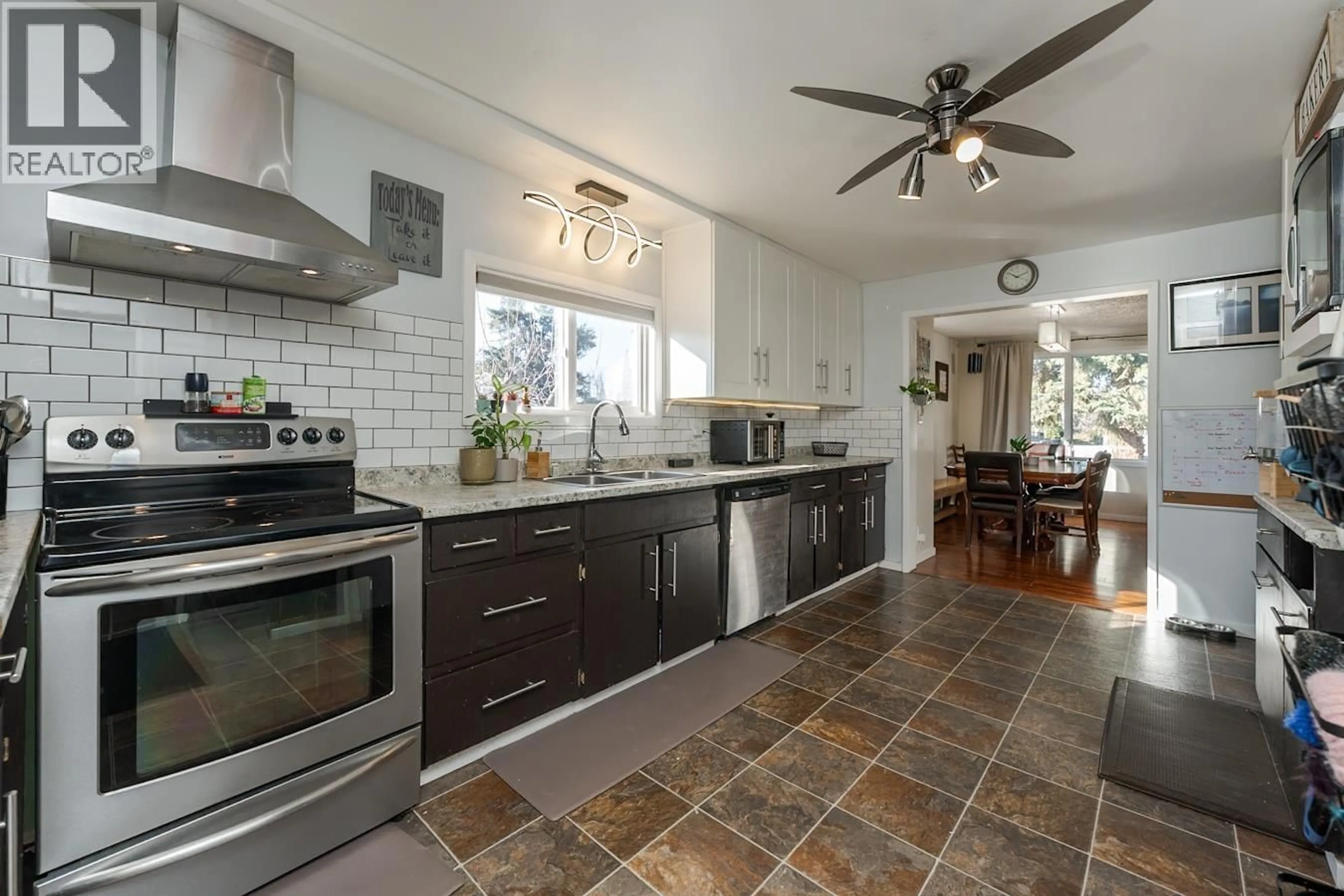 Open concept kitchen, ceramic/tile floor for 1836 HEMLOCK STREET, Prince George British Columbia V2L1J2