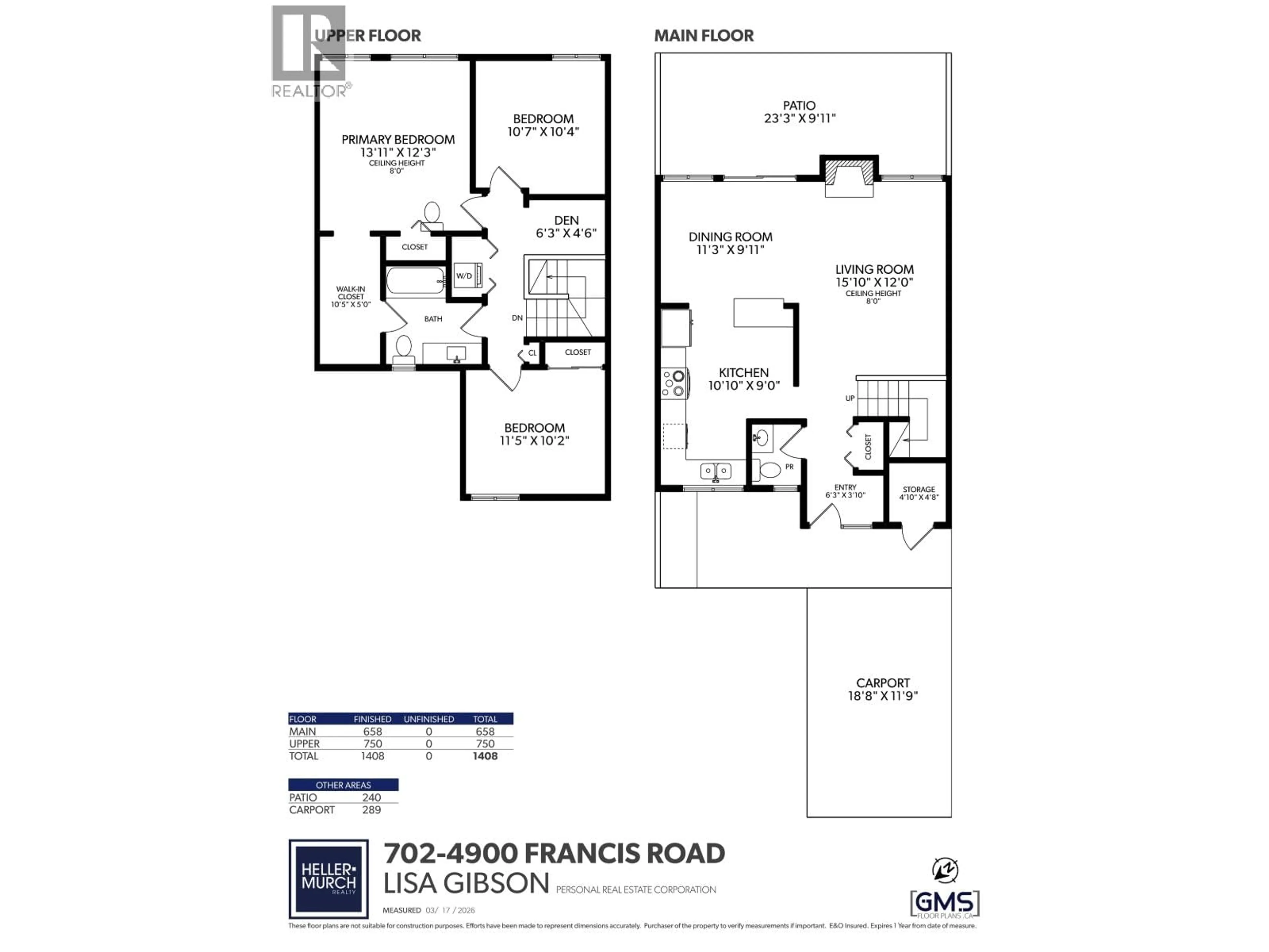 Floor plan for 702 - 4900 FRANCIS ROAD, Richmond British Columbia V7C4R5