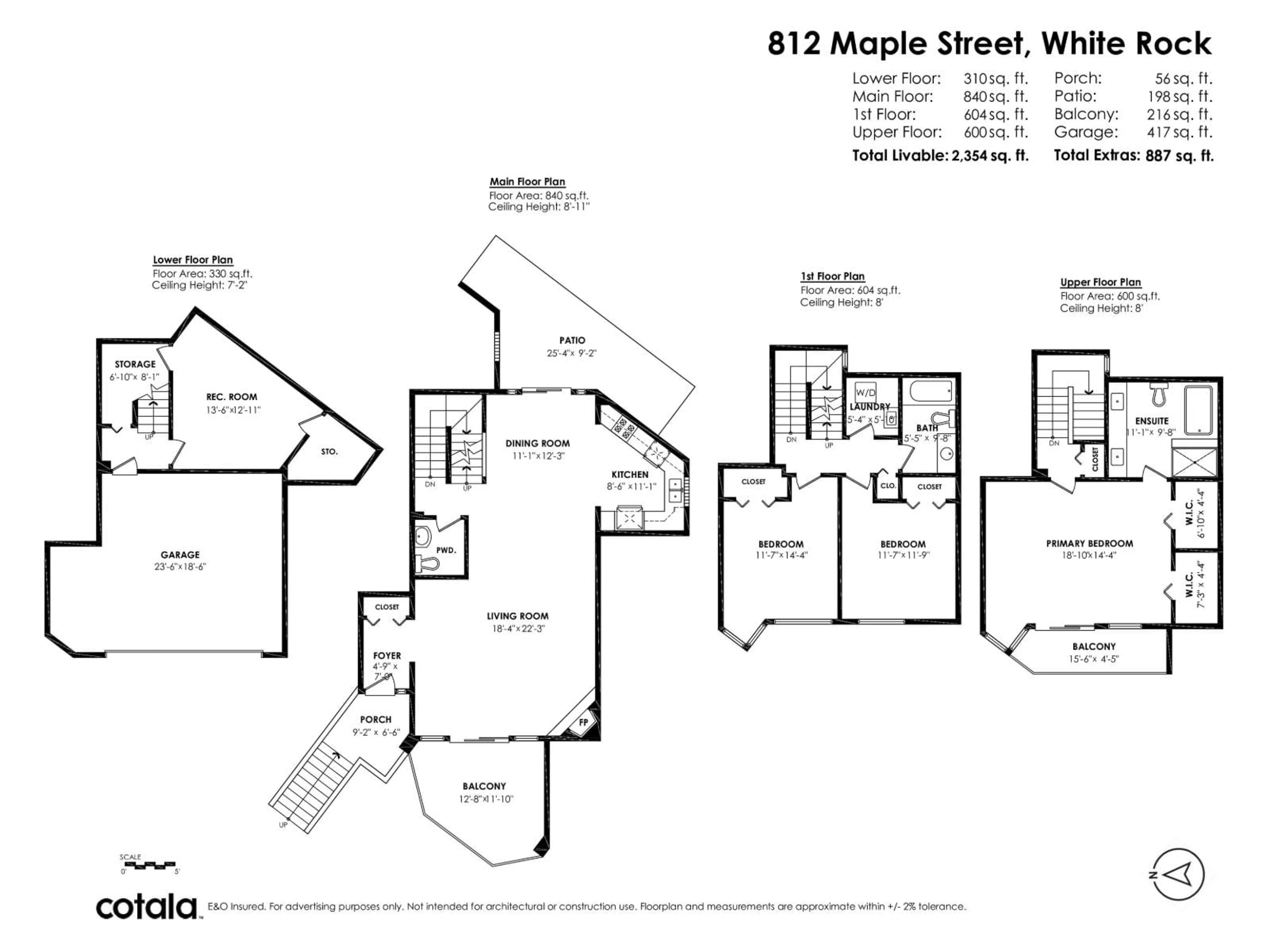 Floor plan for 812 MAPLE STREET, White Rock British Columbia V4B4M2