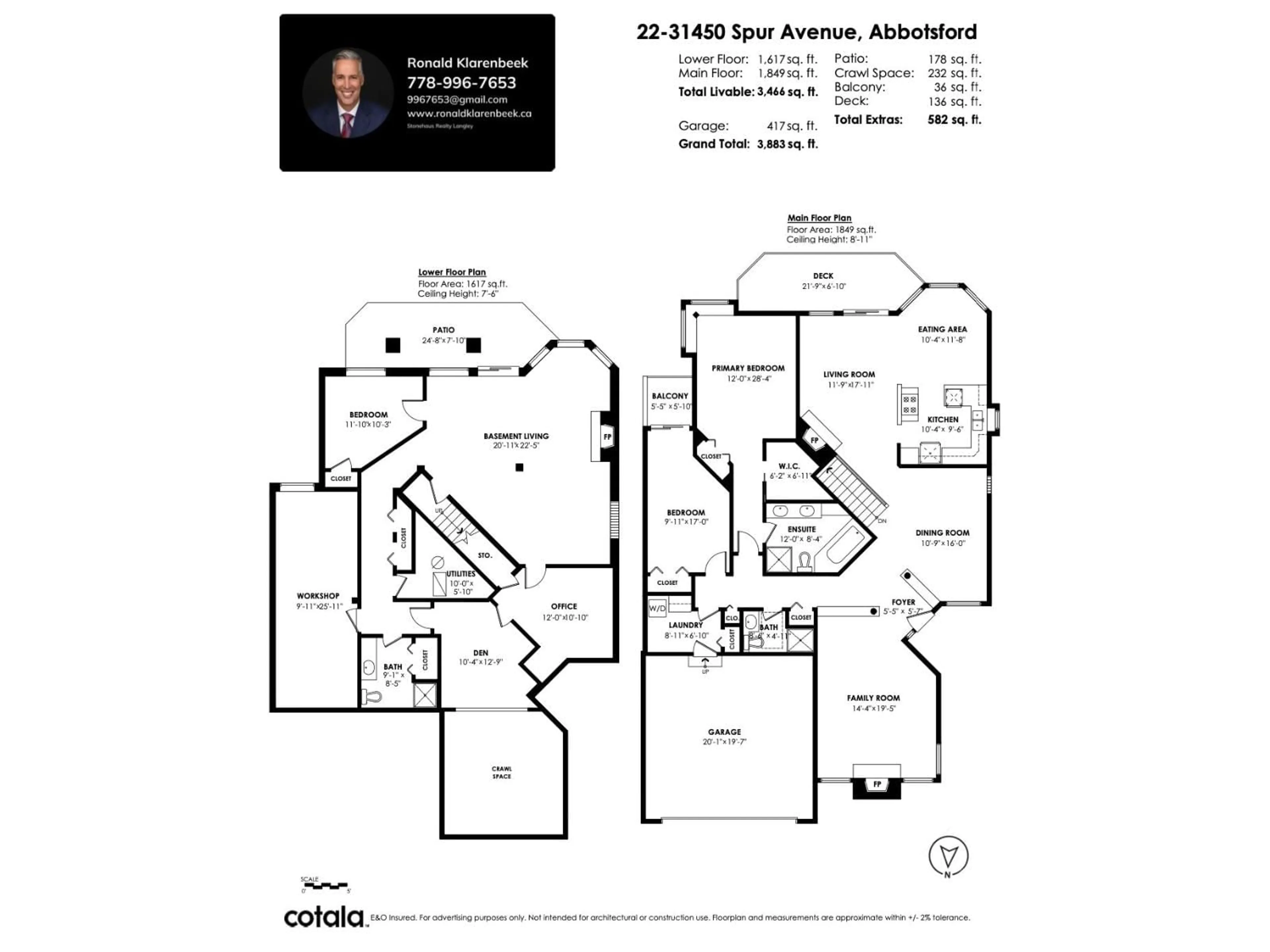 Floor plan for 22 - 31450 SPUR AVENUE, Abbotsford British Columbia V2T5M3