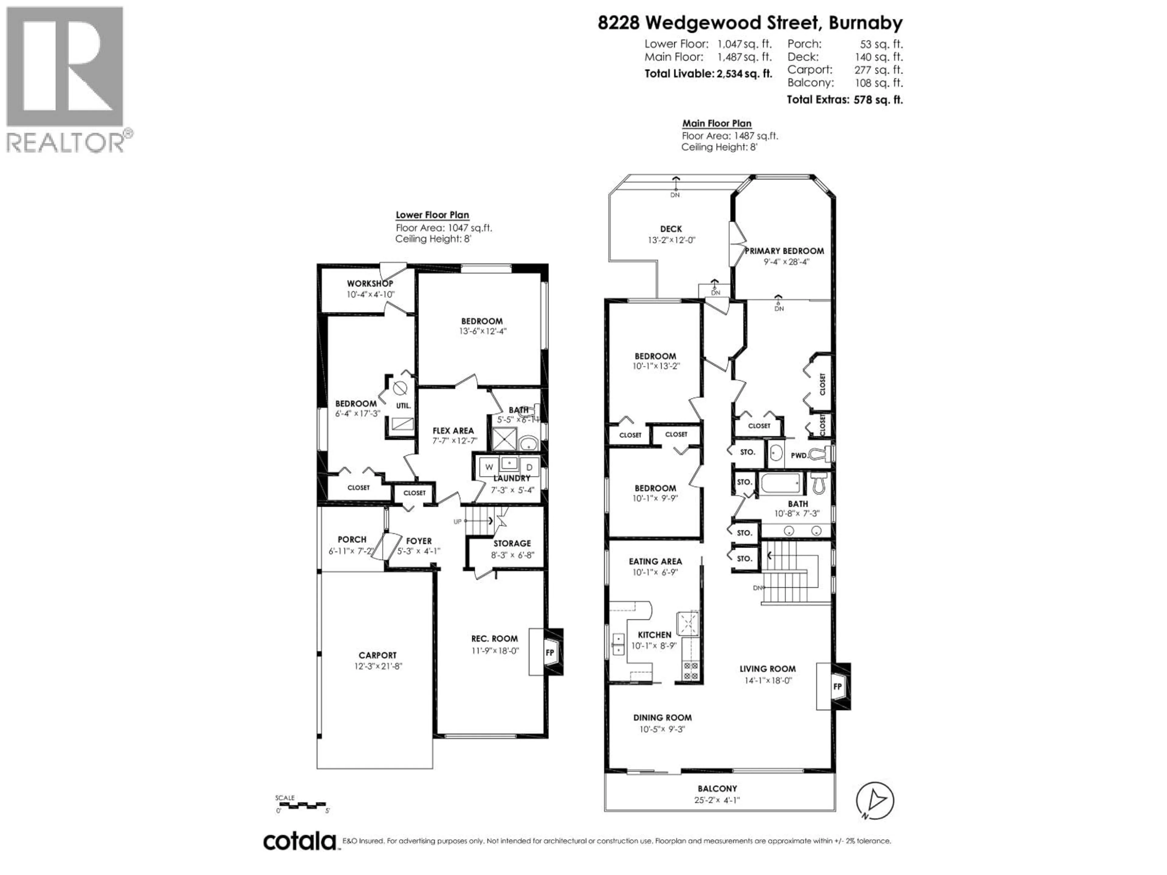 Floor plan for 8228 WEDGEWOOD STREET, Burnaby British Columbia V3N1C4