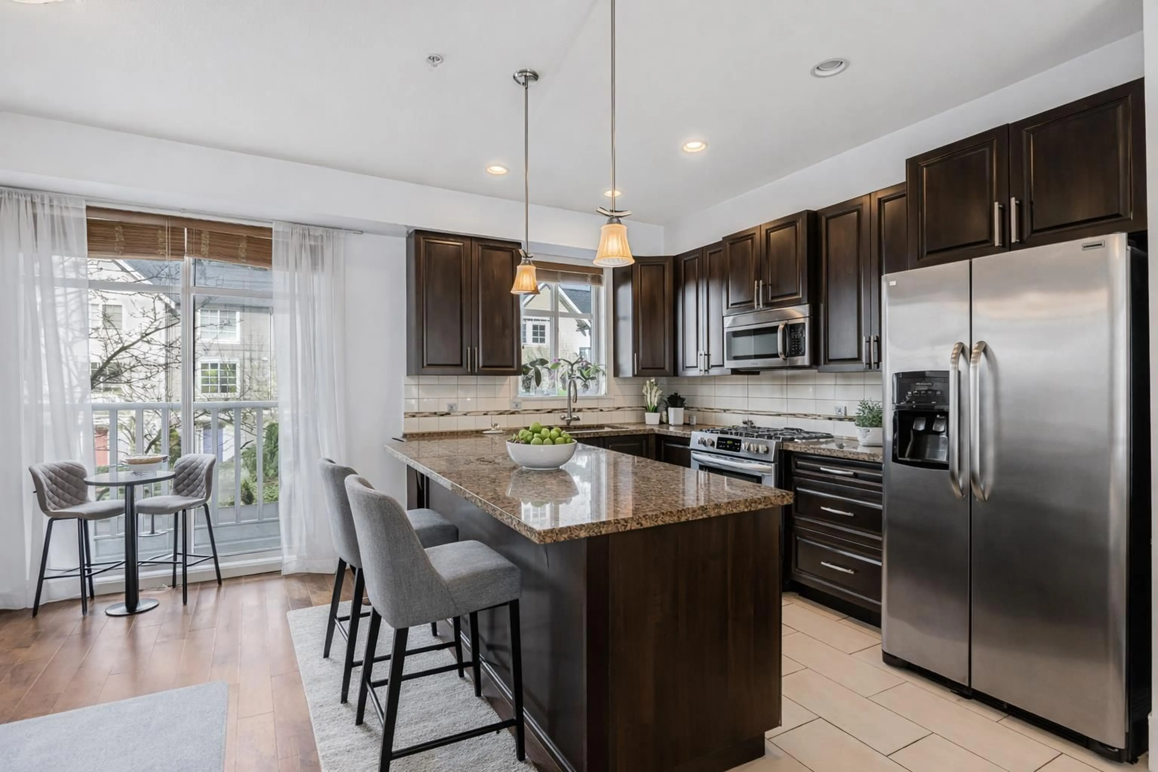 Open concept kitchen, ceramic/tile floor for 18 - 20738 84 AVENUE, Langley British Columbia V2Y0J6