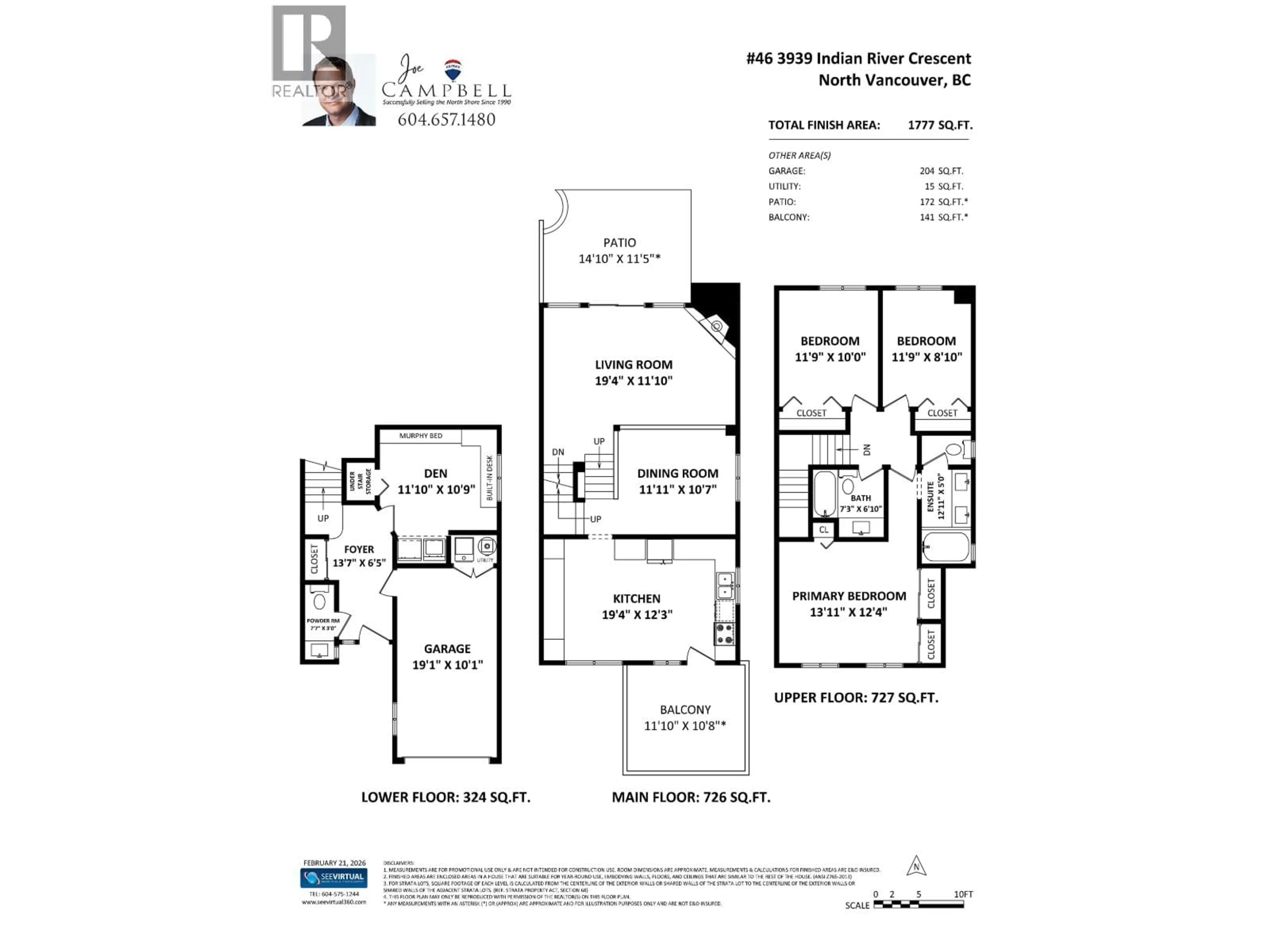 Floor plan for 46 - 3939 INDIAN RIVER DRIVE, North Vancouver British Columbia V7G2P6