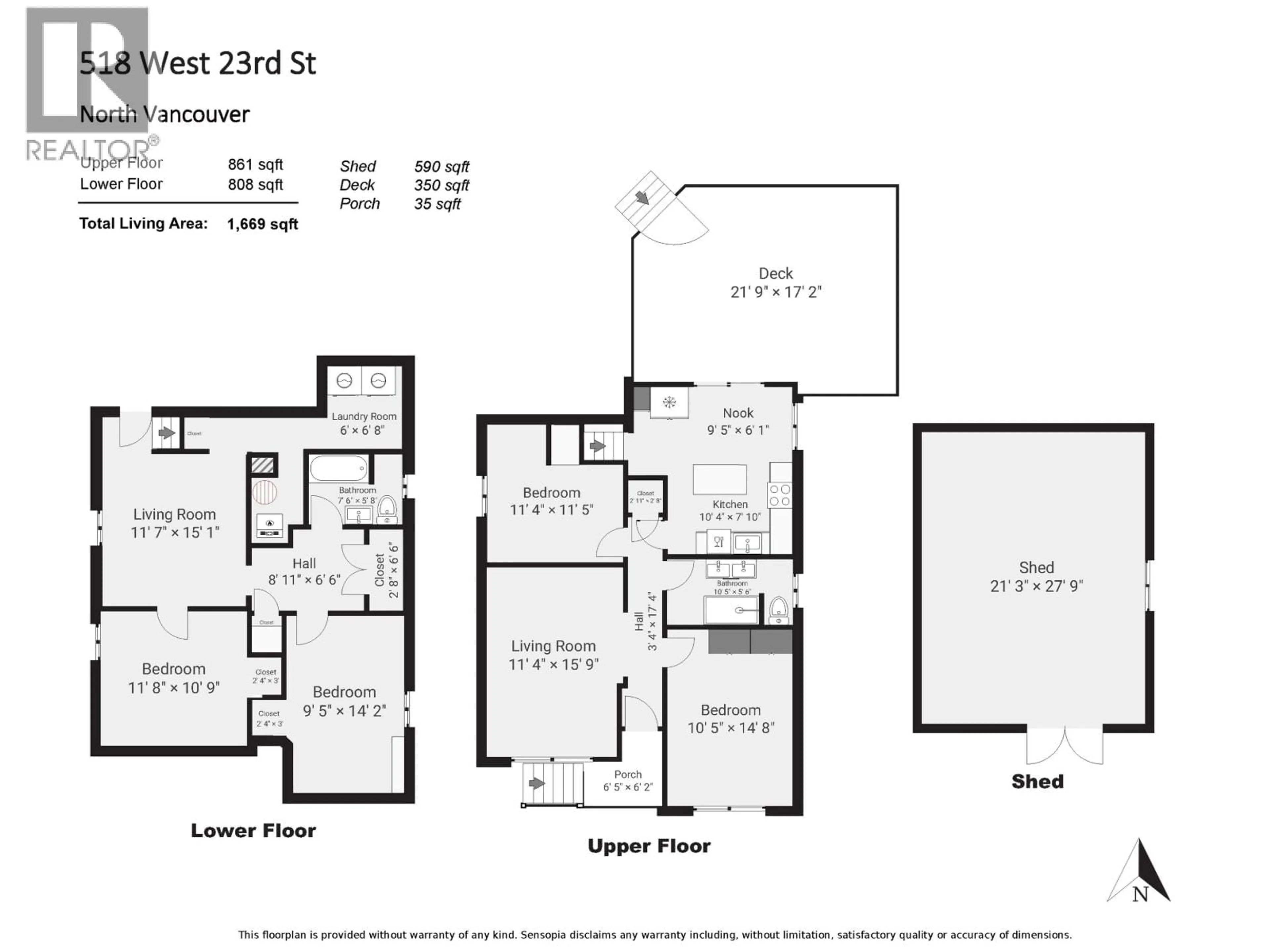 Floor plan for 518 23RD STREET, North Vancouver British Columbia V7M2B9