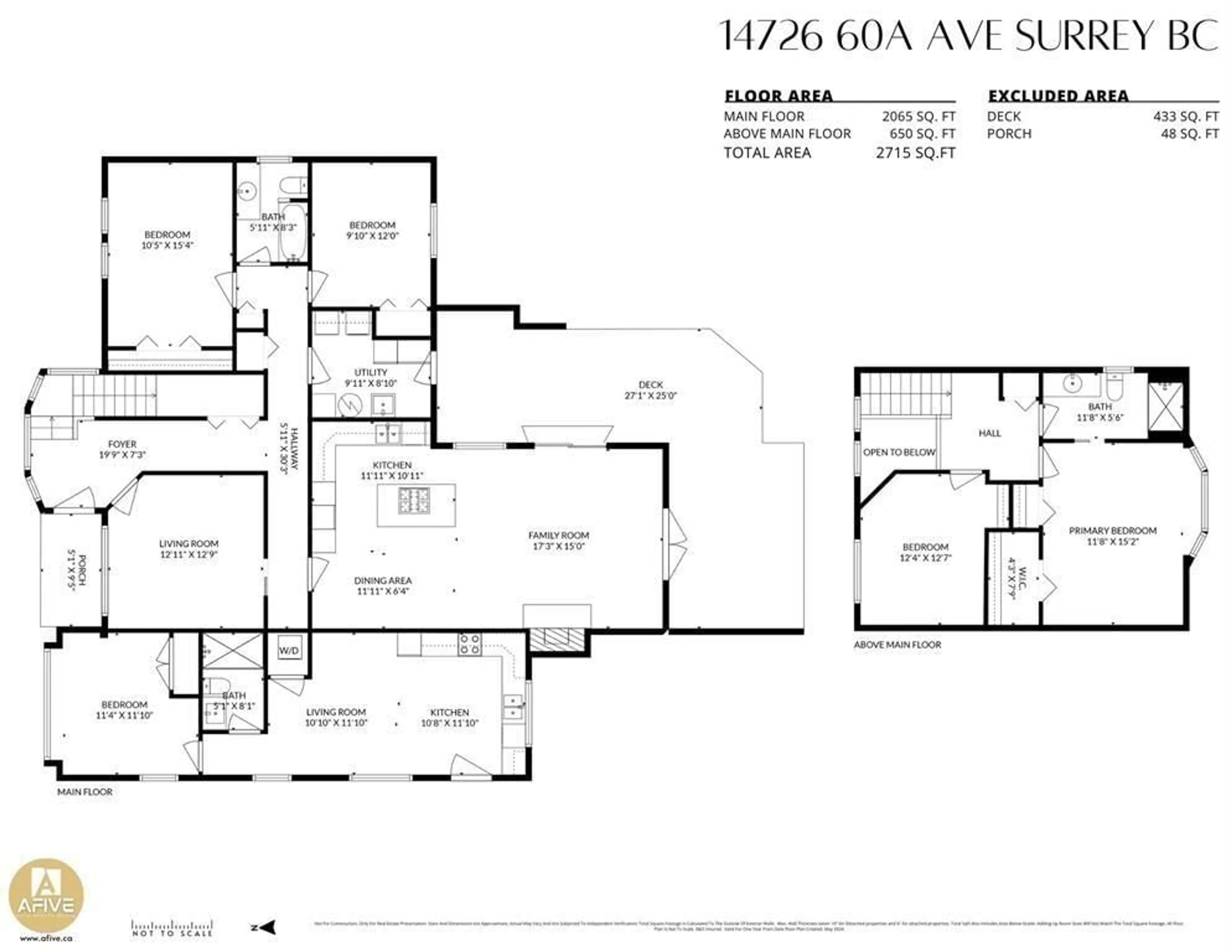 Floor plan for 14726 60A AVENUE, Surrey British Columbia V3S1W1