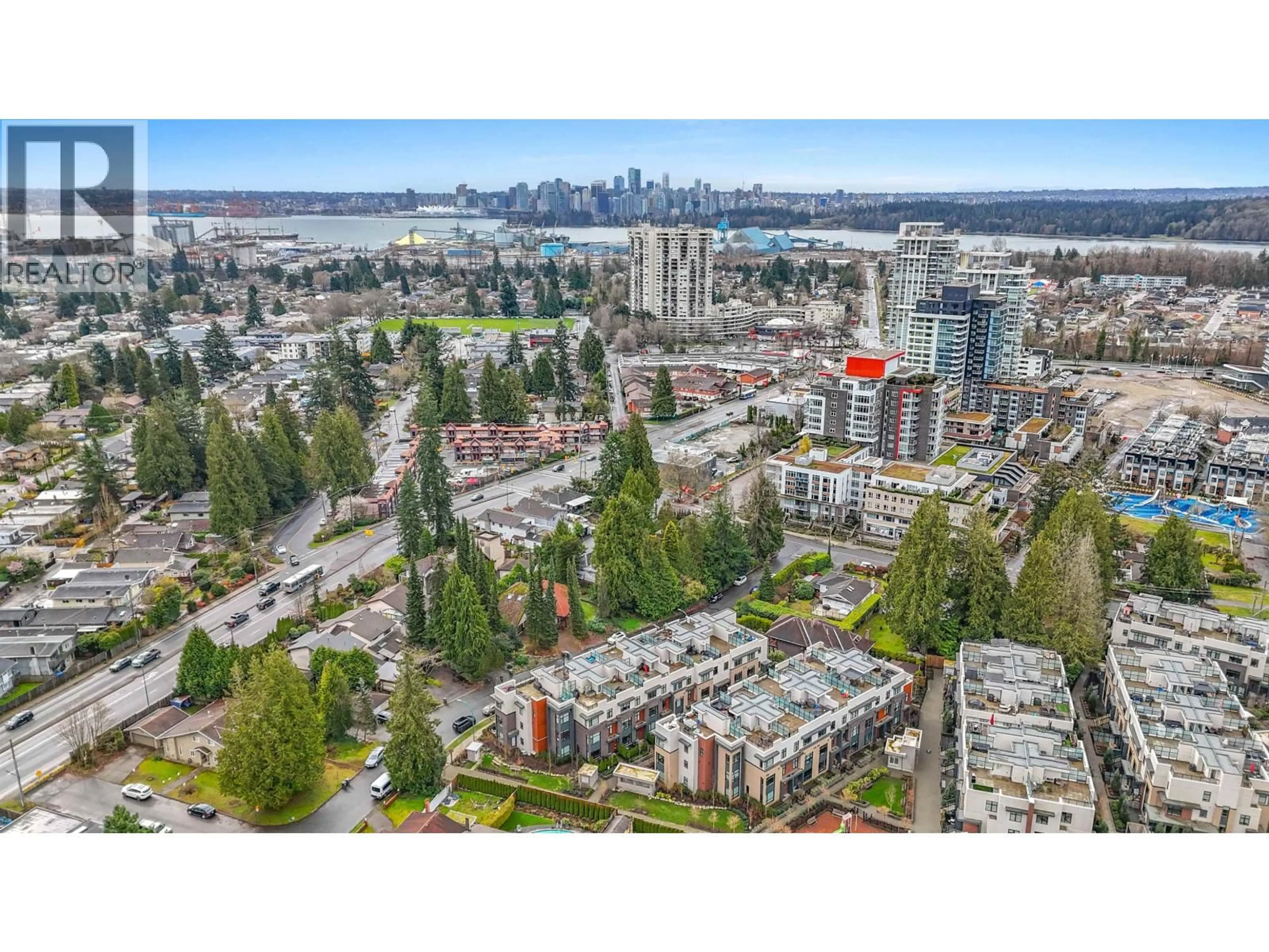 A pic from outside/outdoor area/front of a property/back of a property/a pic from drone, city buildings view from balcony for 176 - 2035 GLENAIRE DRIVE, North Vancouver British Columbia V7P1Y2