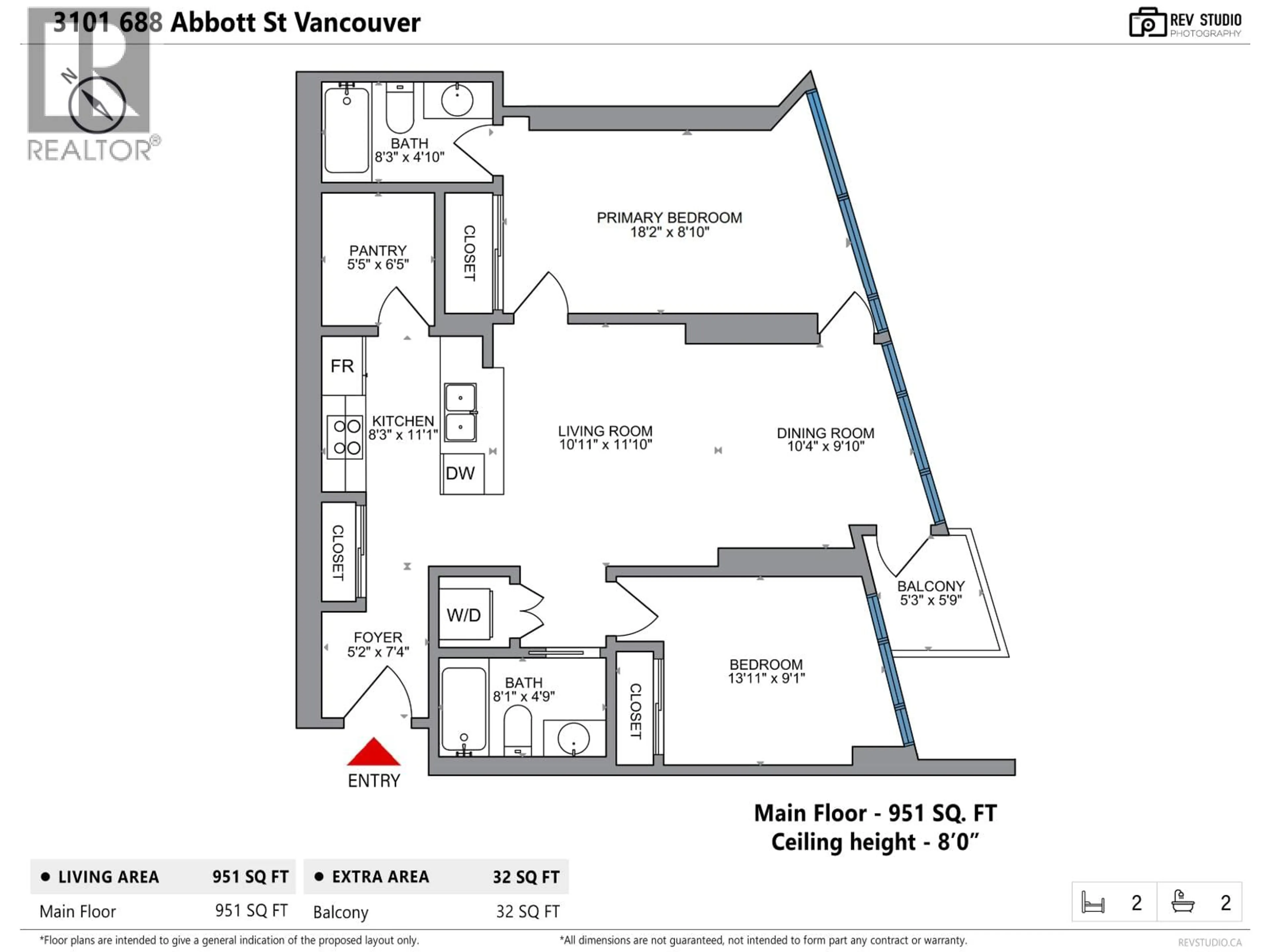 Floor plan for 3101 - 688 ABBOTT STREET, Vancouver British Columbia V6B0B9