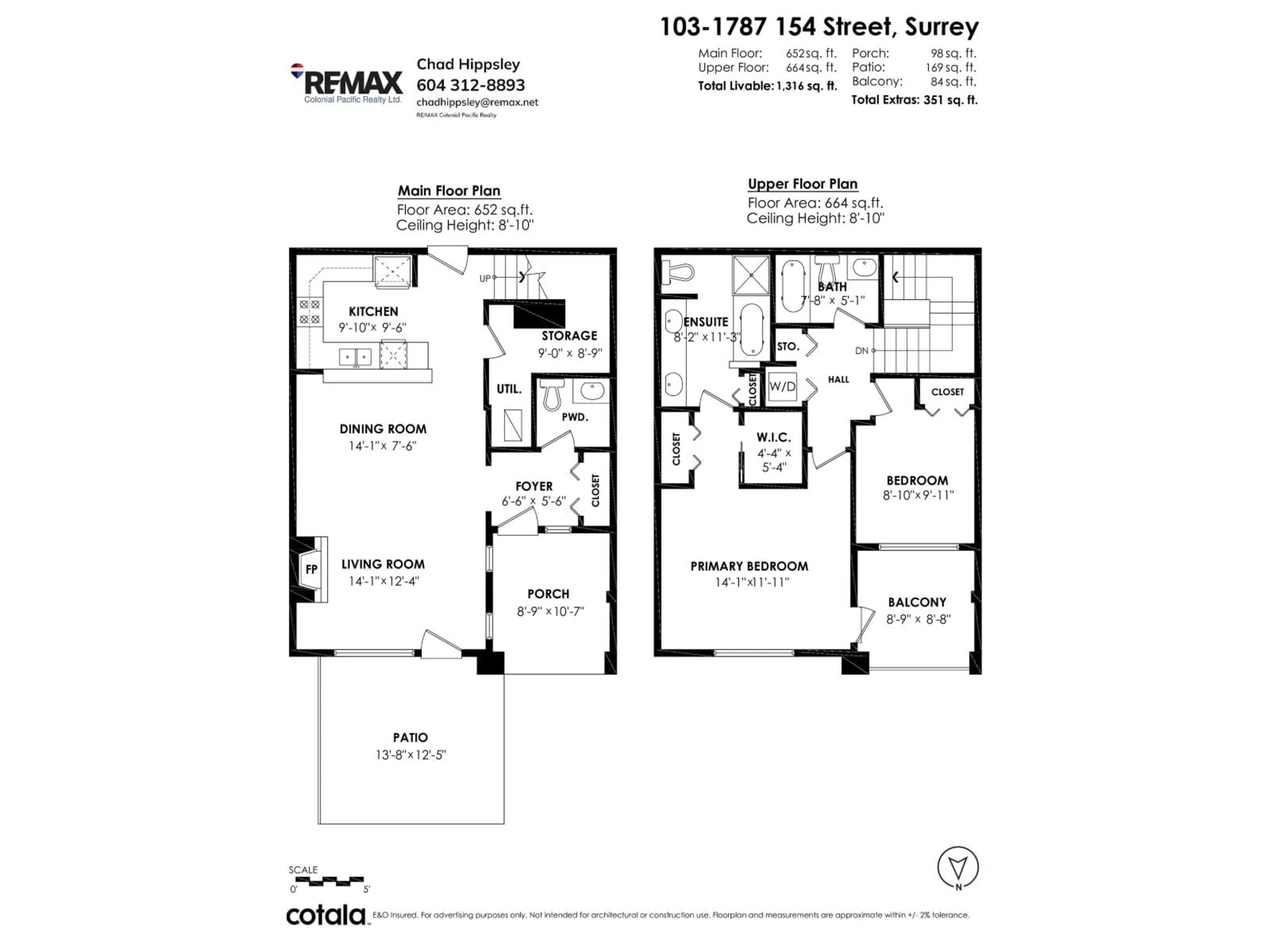 Floor plan for 103 - 1787 154 STREET, Surrey British Columbia V4A4S1