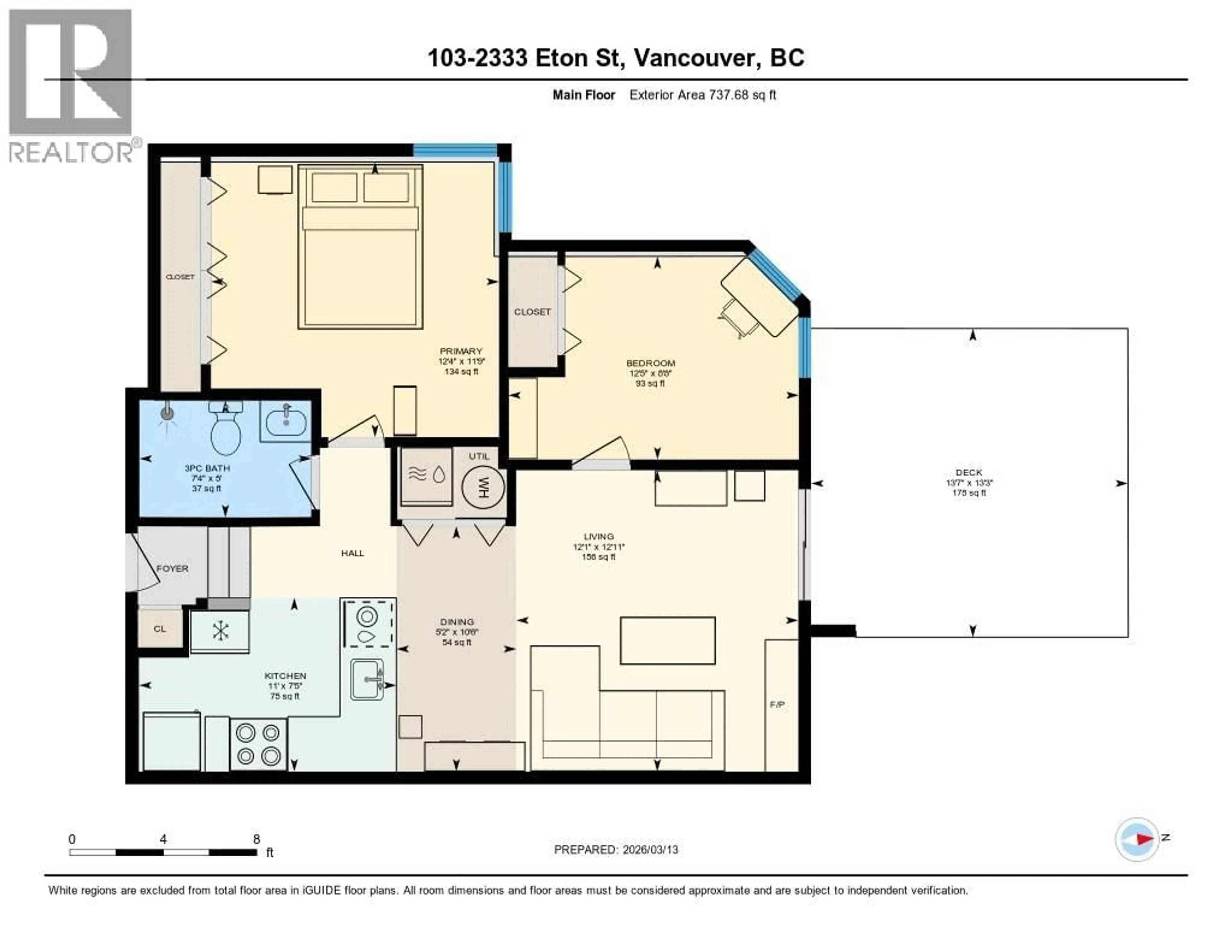 Floor plan for 103 - 2333 ETON STREET, Vancouver British Columbia V5L1E2
