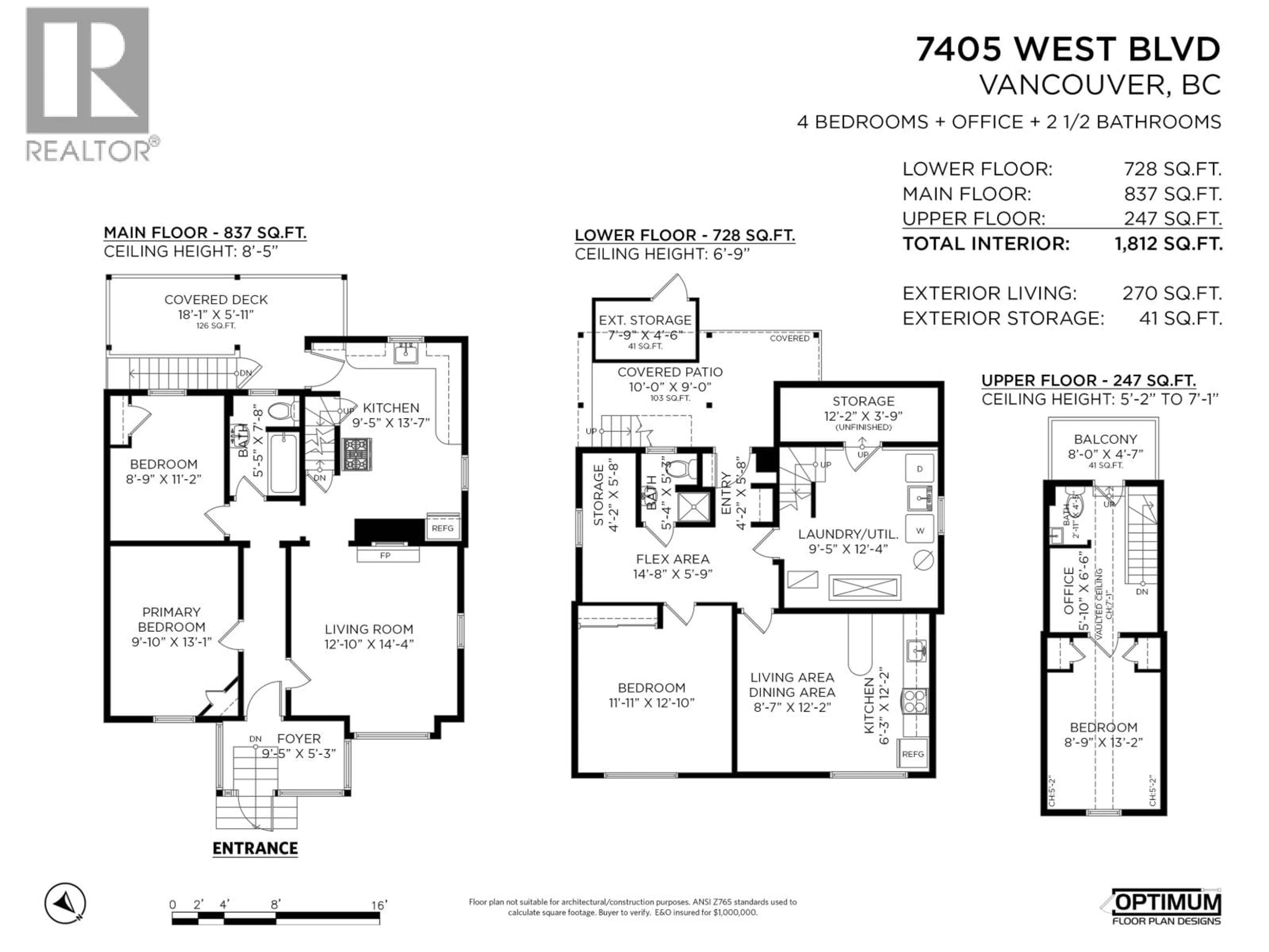 Floor plan for 7405 WEST BOULEVARD, Vancouver British Columbia V6P5S2