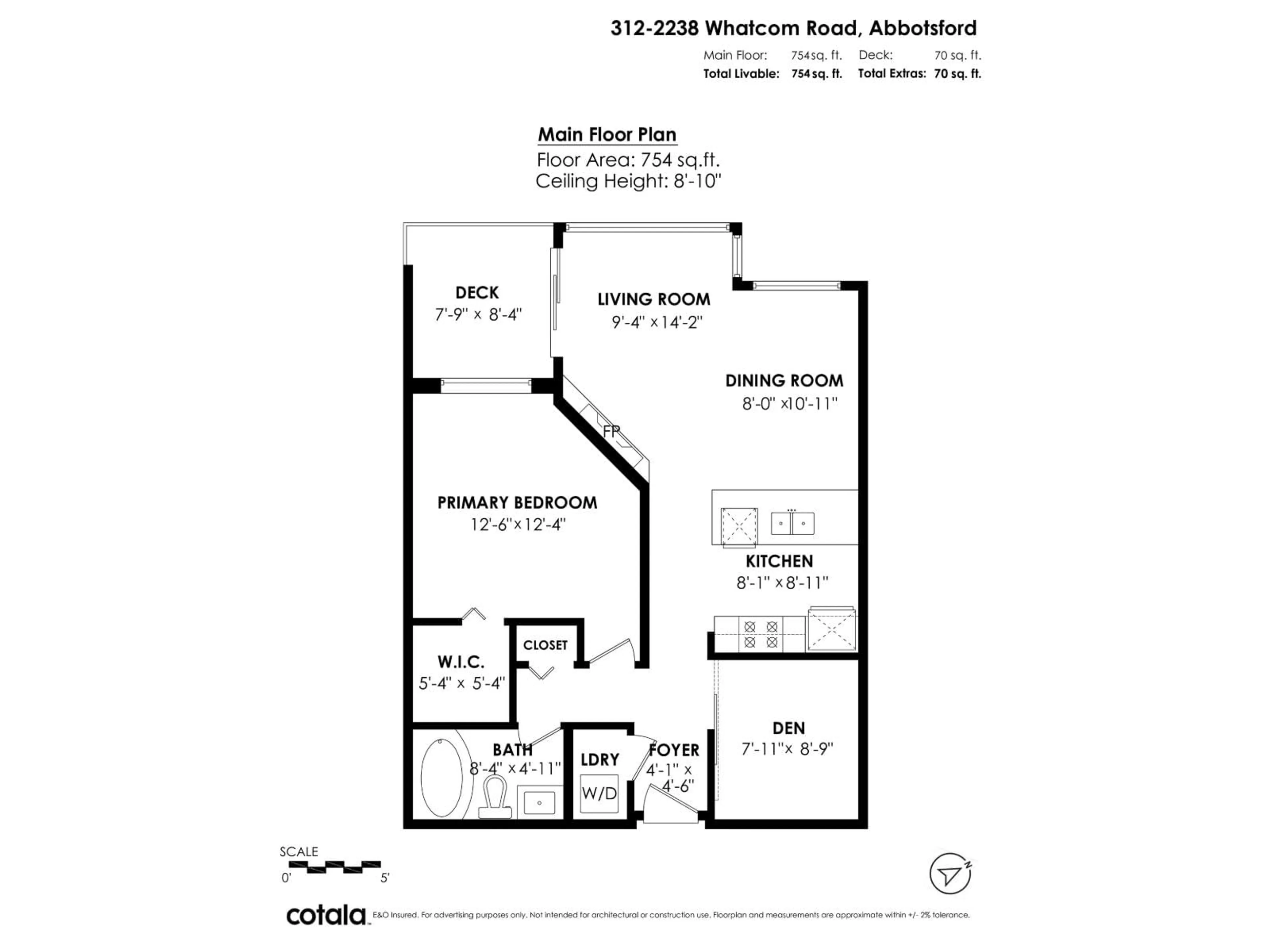 Floor plan for 312 - 2238 WHATCOM ROAD, Abbotsford British Columbia V3G0E6