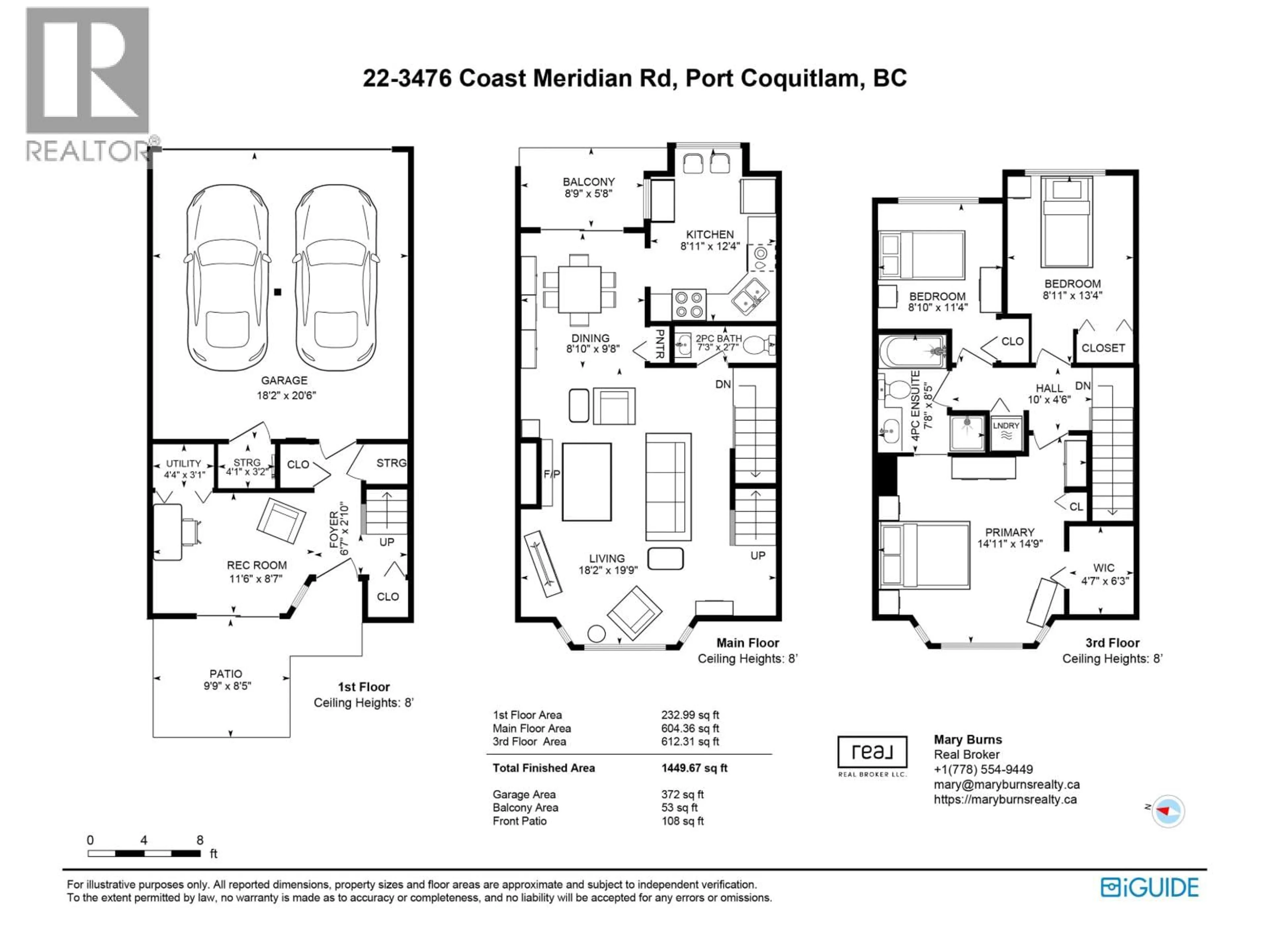 Floor plan for 22 - 3476 COAST MERIDIAN ROAD, Port Coquitlam British Columbia V3B7H6