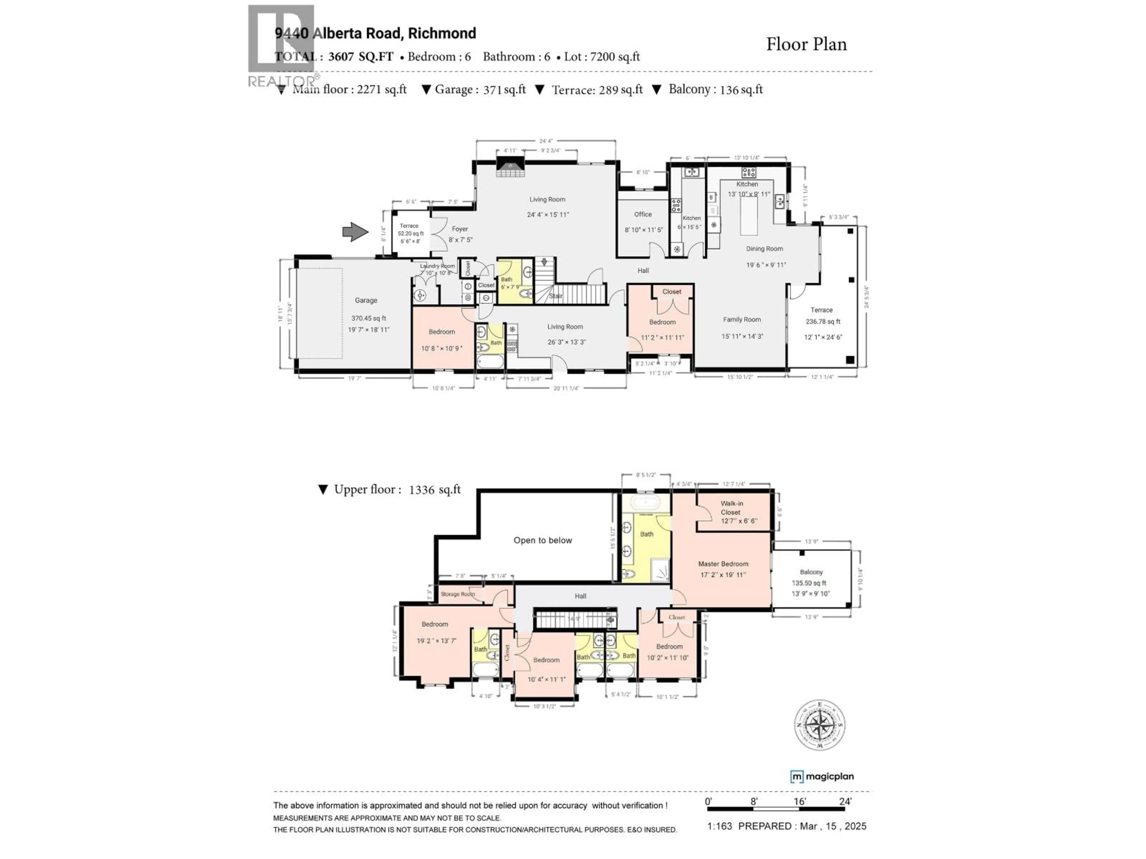 Floor plan for 9440 ALBERTA ROAD, Richmond British Columbia V6Y1T6