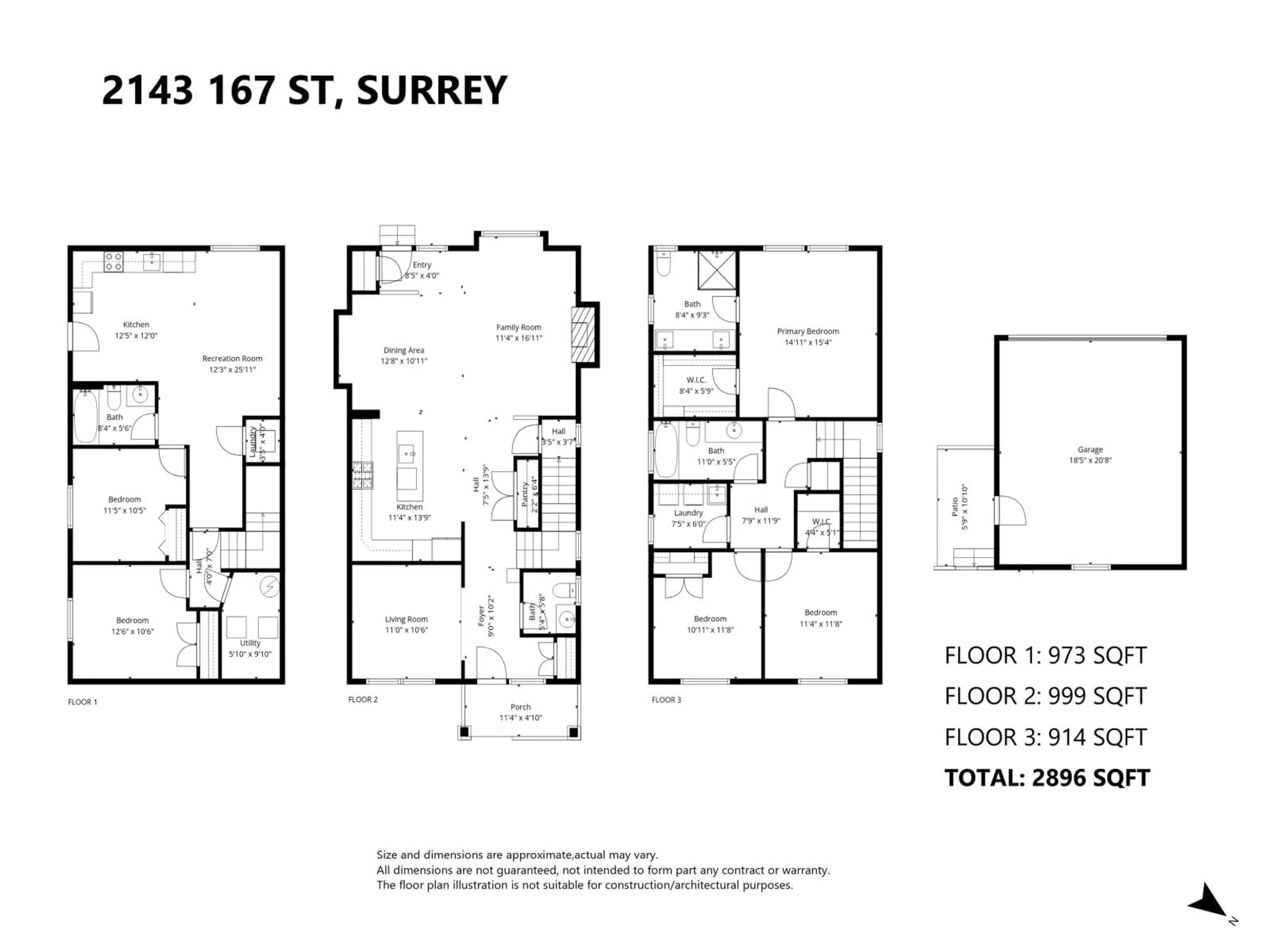 Floor plan for 2143 167 STREET, Surrey British Columbia V3Z9X9