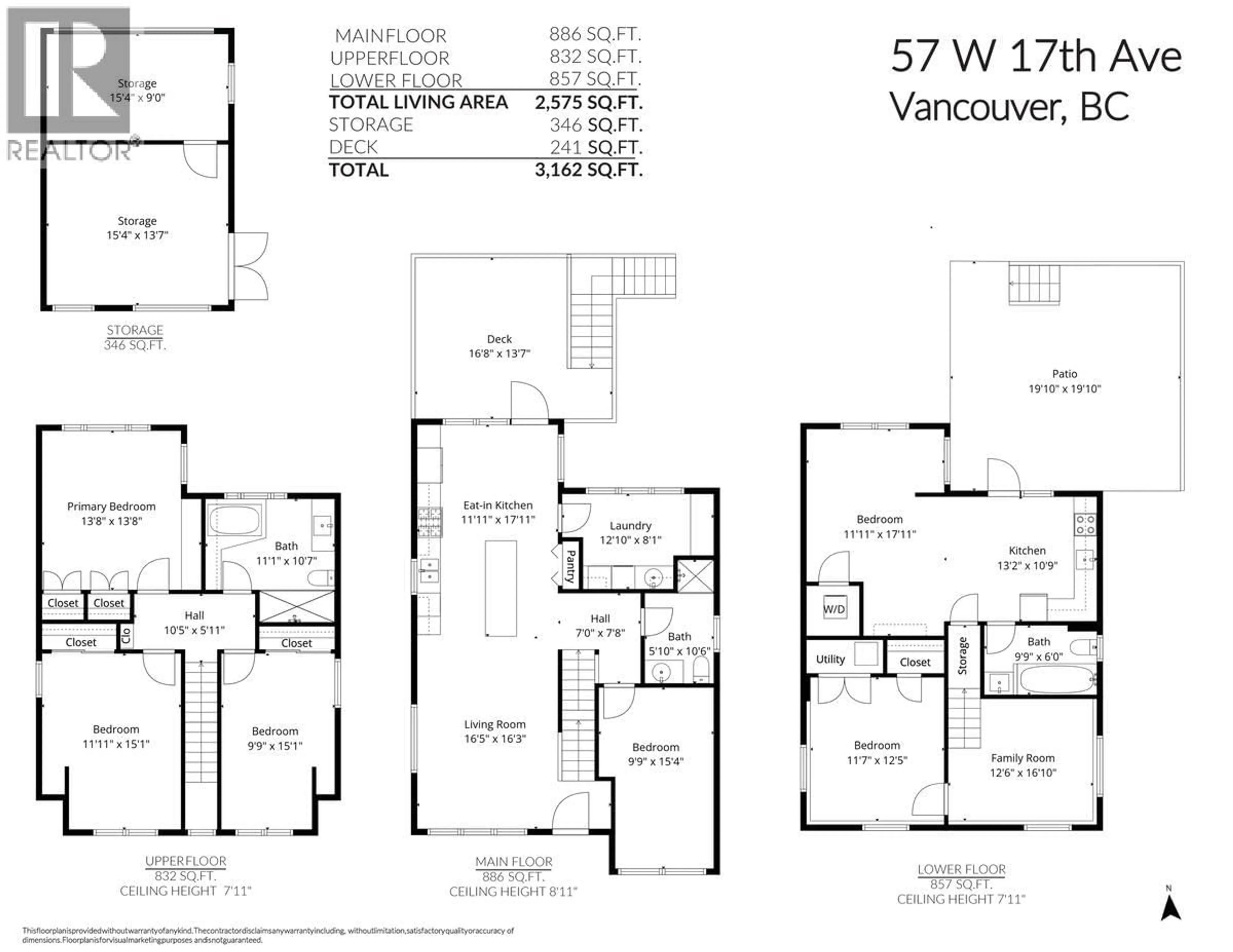 Floor plan for 57 17TH AVENUE, Vancouver British Columbia V5Y1Z5